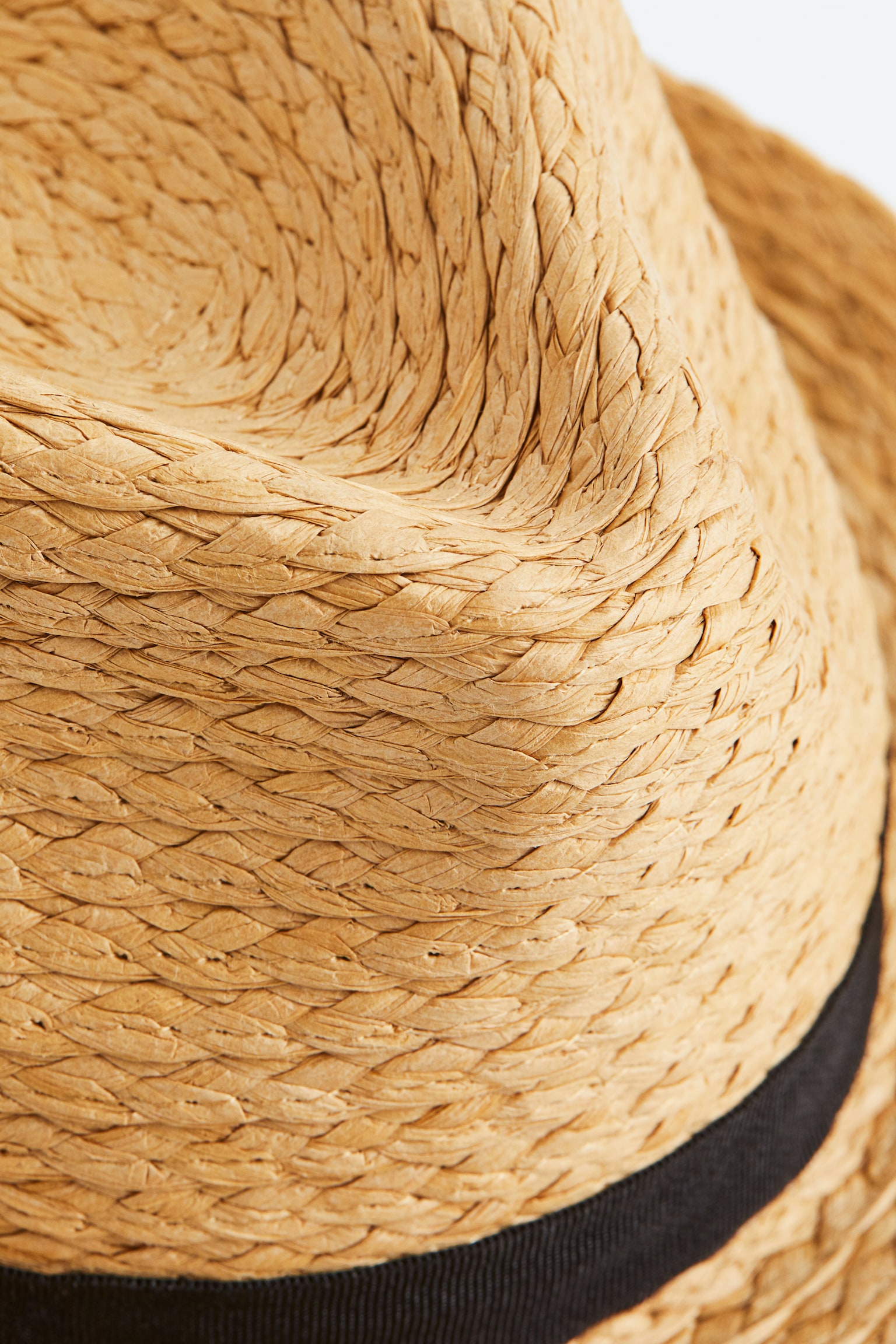 Straw Hat - Beige/Black - 2