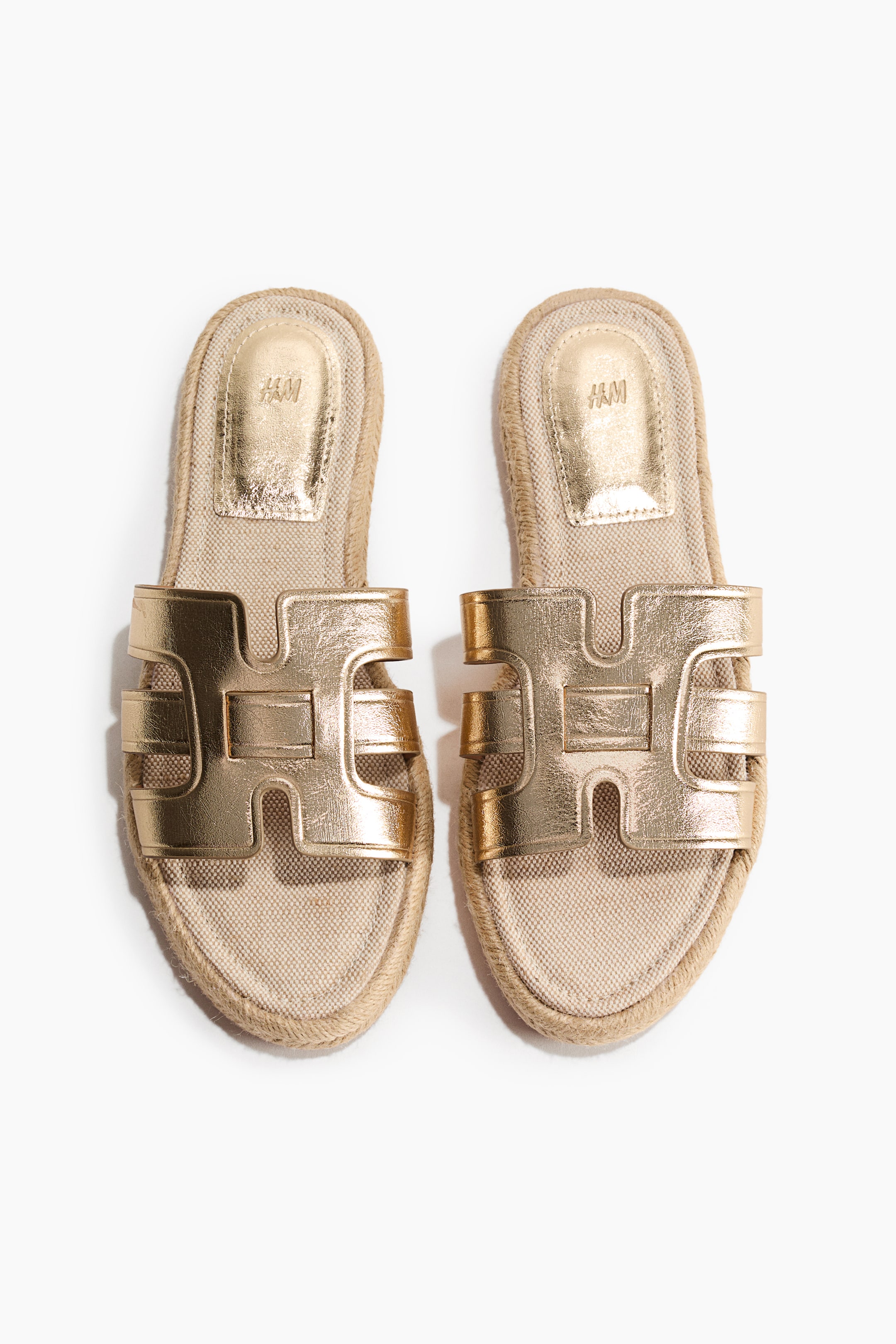 View larger image: Espadrille sandals - Gold-coloured - Ladies | H&M 1