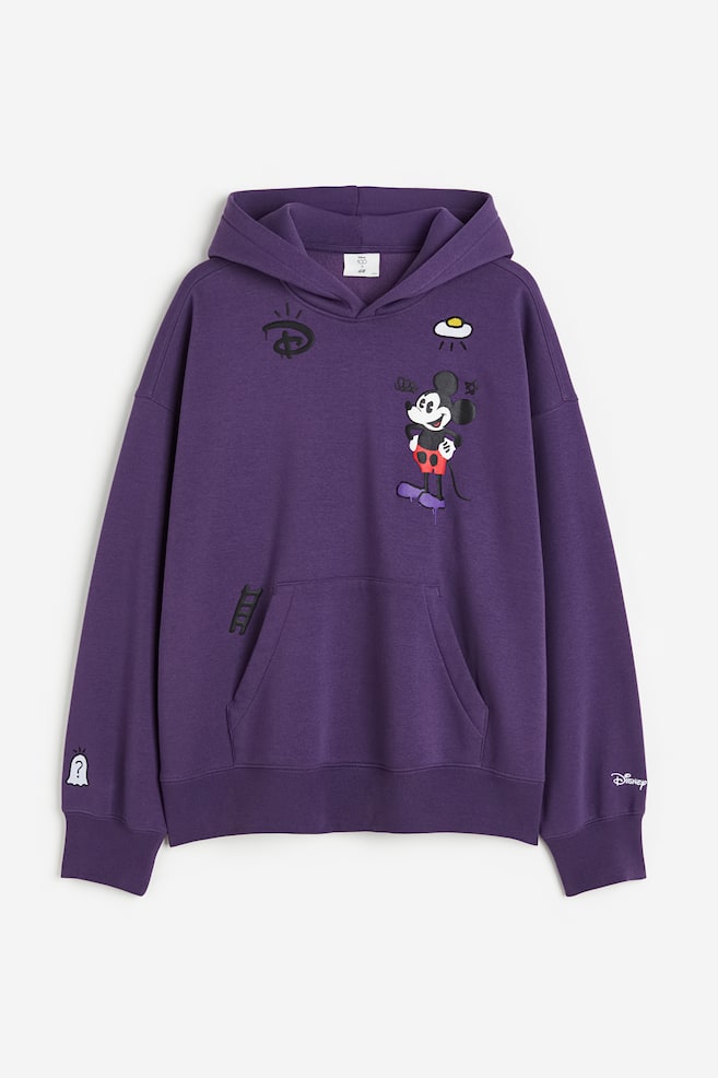 Oversized Fit Hoodie - Dark purple/Disney100/Black/Disney100 - 2