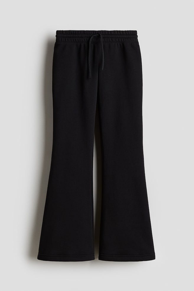 Pantalon jogger évasé - Noir/Gris clair chiné - 1