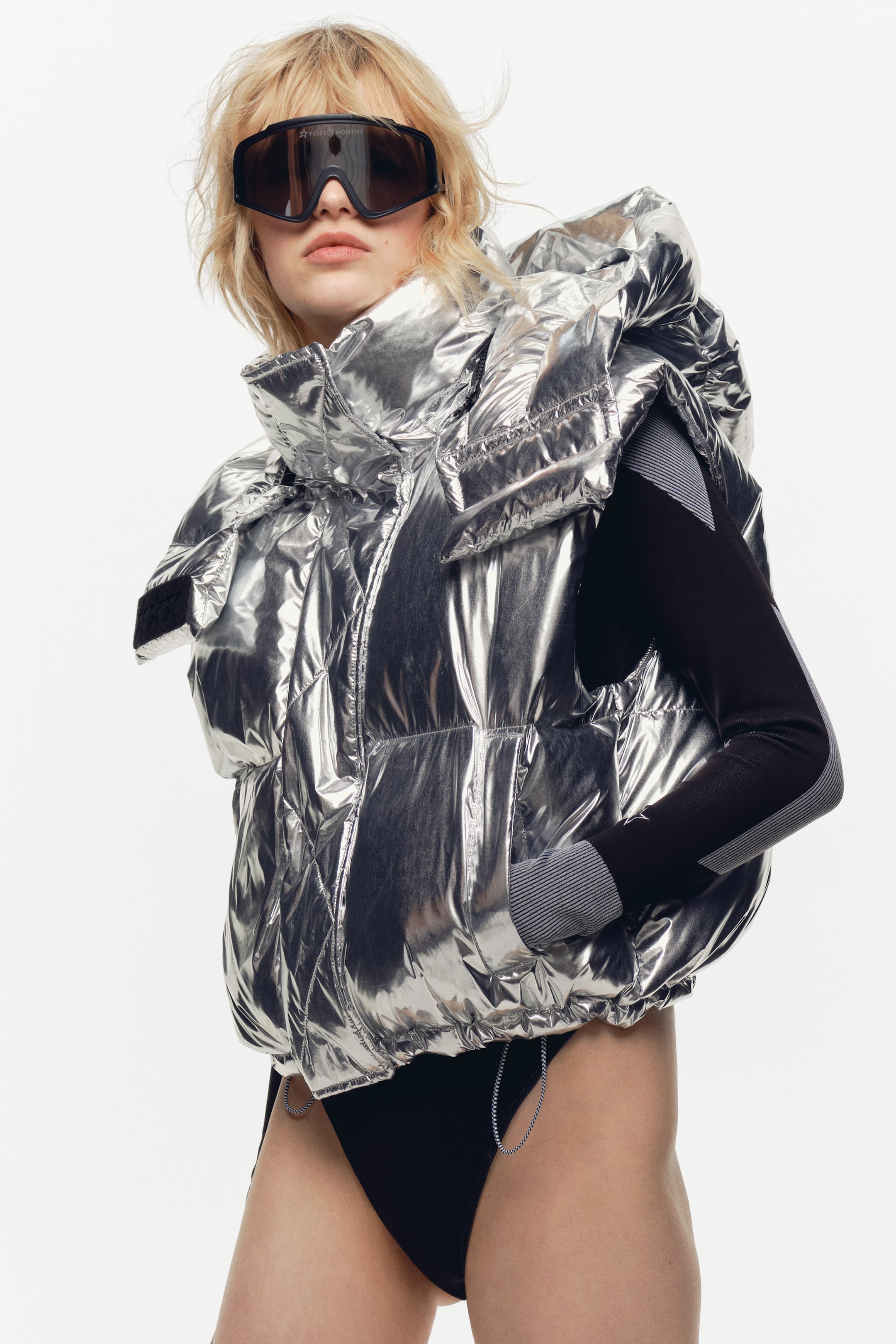 View larger image: Water-repellent down gilet - Silver-coloured - Ladies | H&M 4