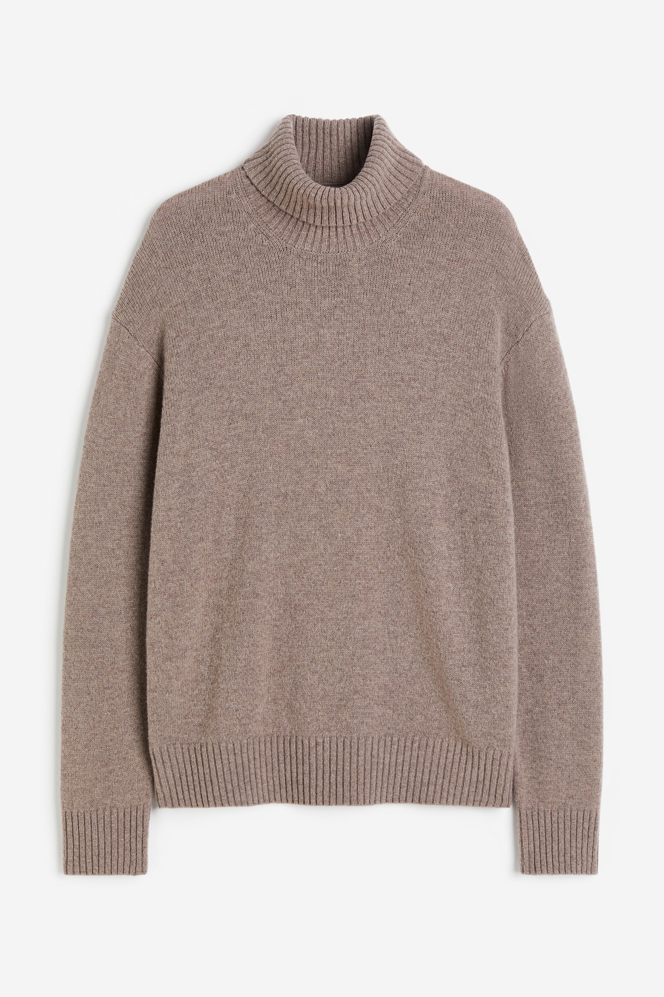 Loose Fit Wool Turtleneck Sweater