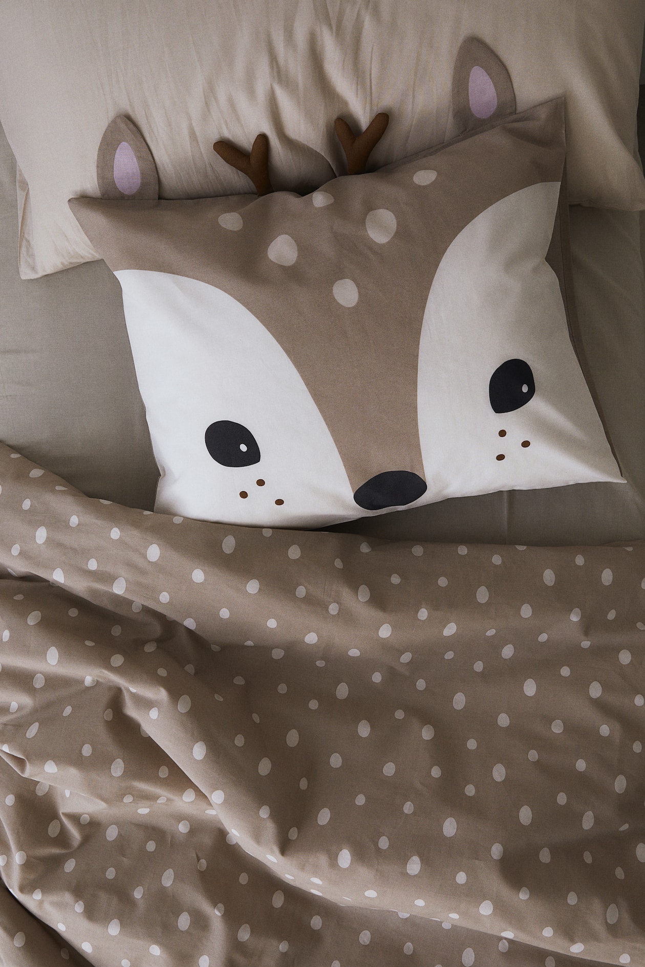 Set copripiumino singolo Beige/renna HOME H&M IT