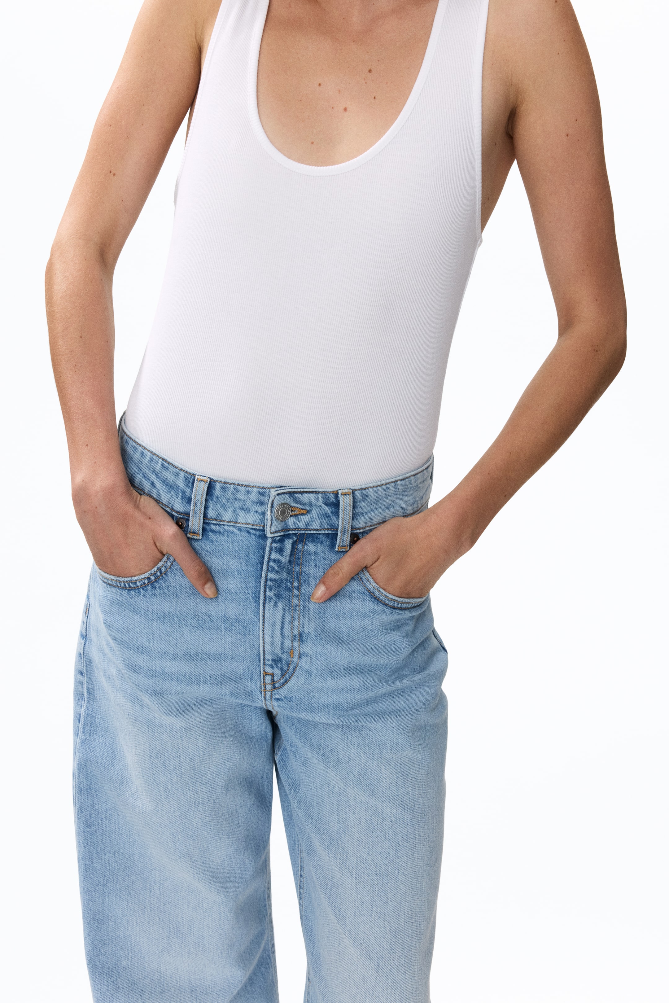 Silk-Blend Ribbed Tank Top