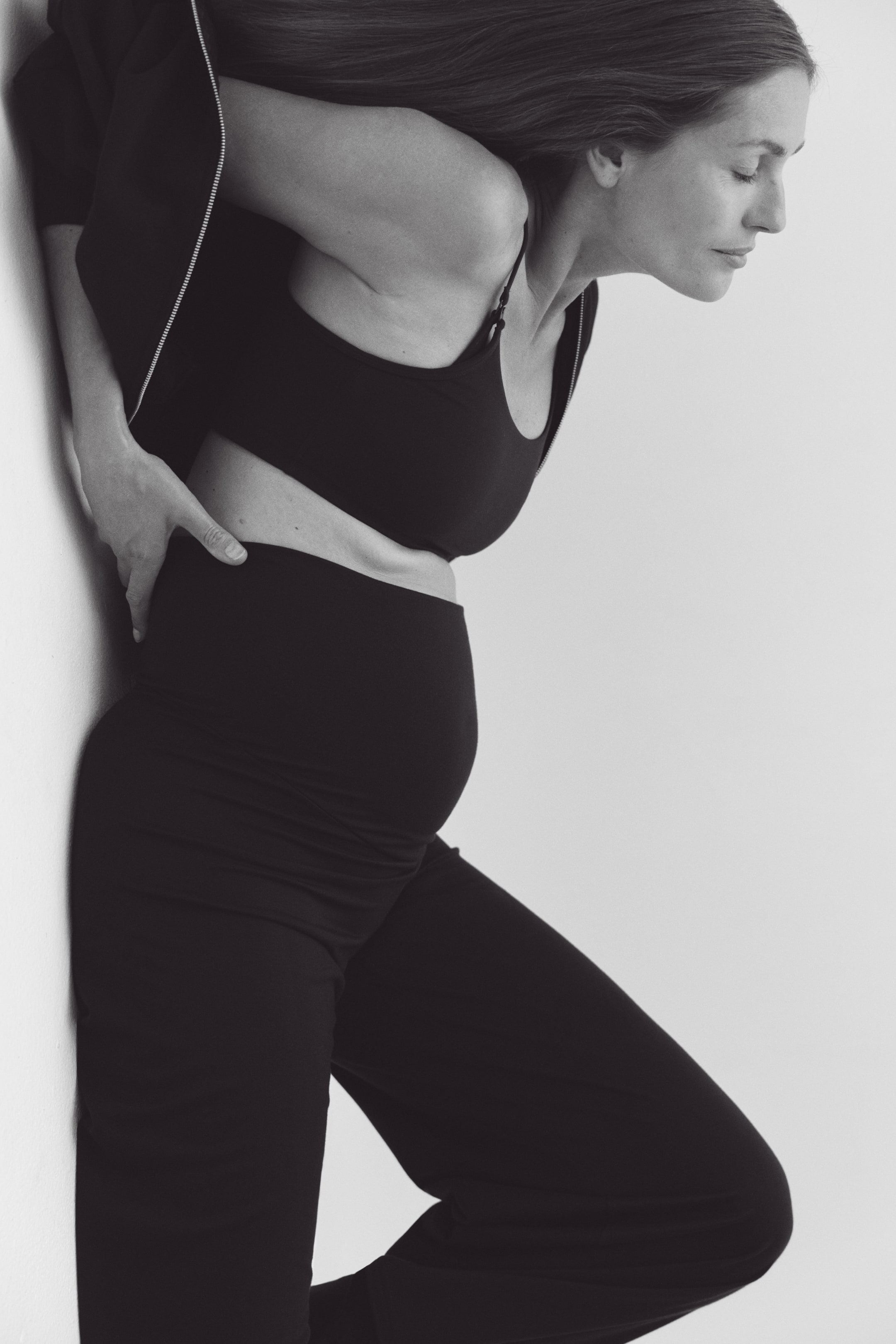 Pantalon de yoga MAMA à ceinture repliée