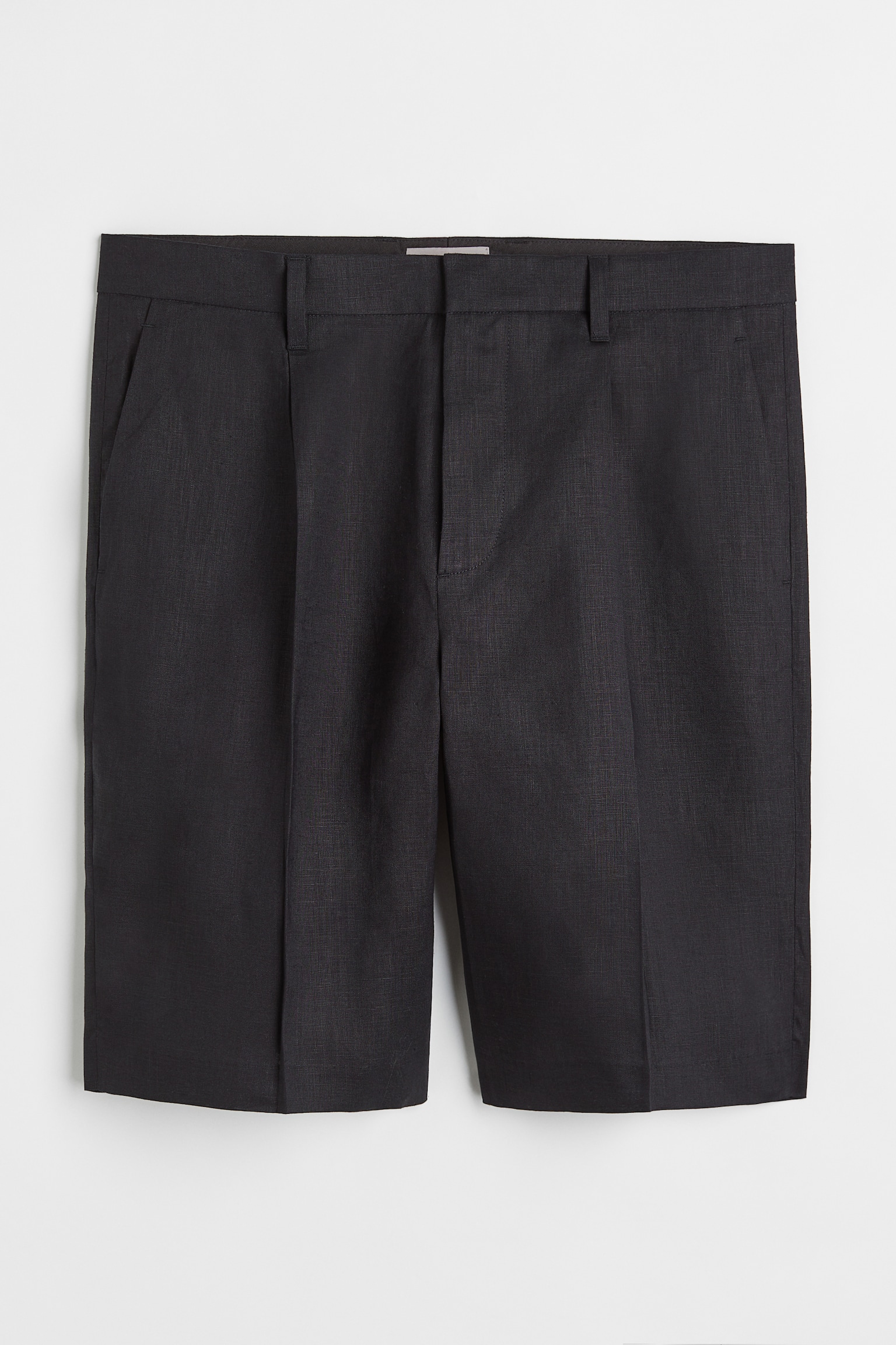 Relaxed Fit Linen shorts - Black - 1