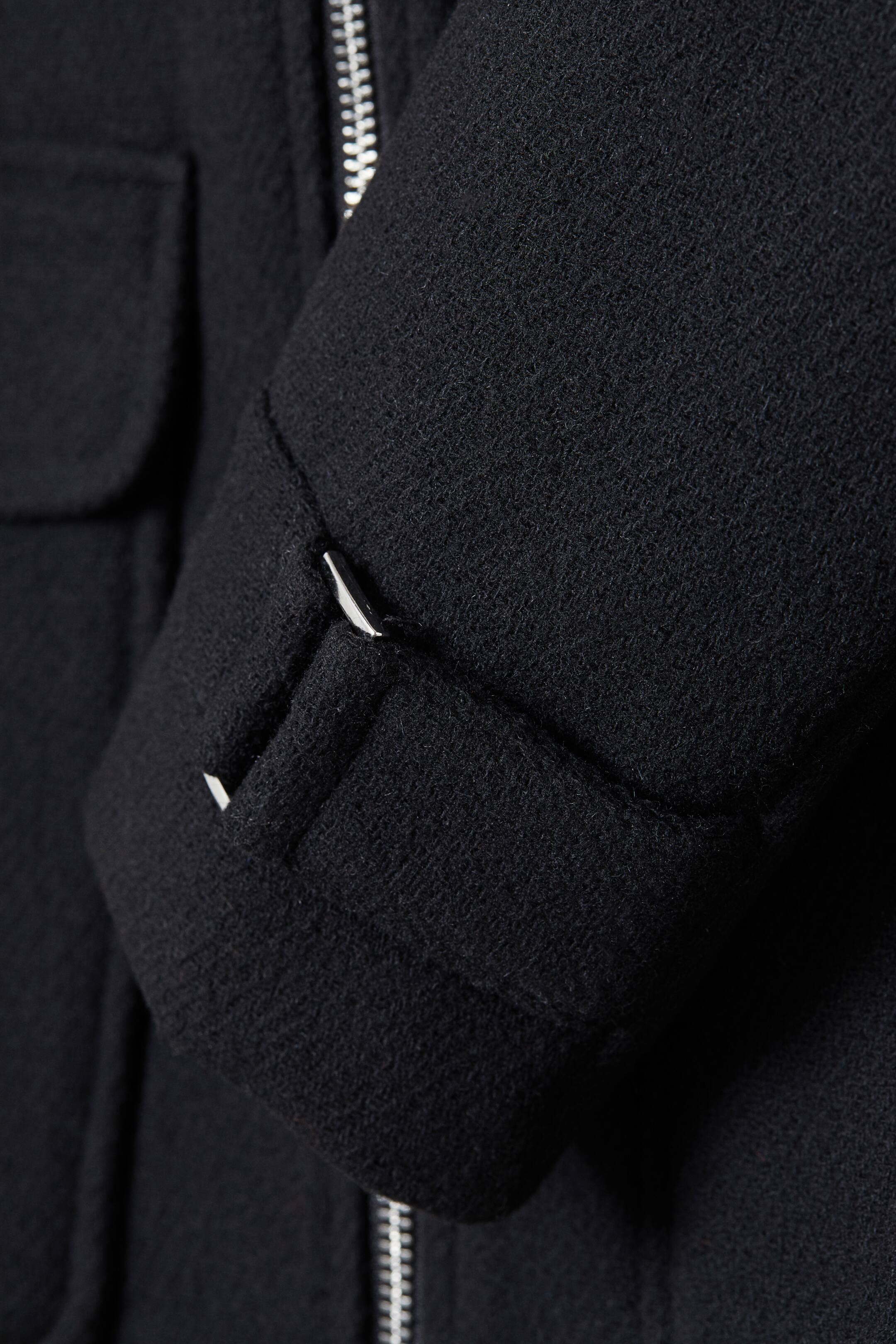 Преглед на по-голямо изображение: Палто-канадка от вълнена смес - Черен - ЖЕНИ | H&M BG 3