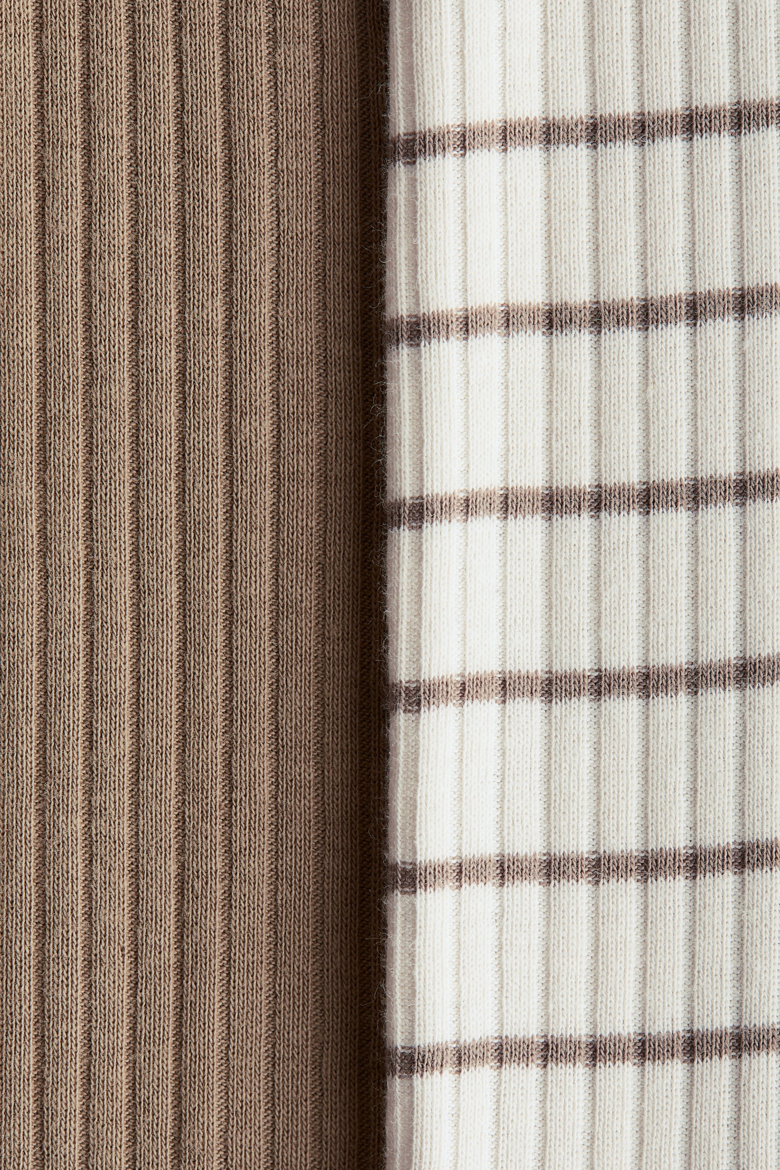 Pigiamini in cotone 2 pezzi - Beige scuro/righe/Bianco/blu navy righe/Rosa chiaro/bianco - 2