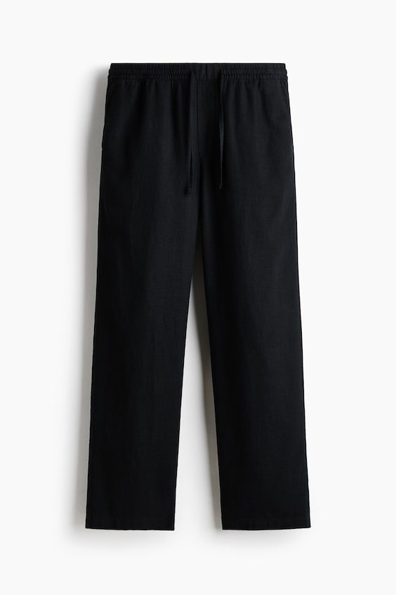 Мужские брюки H&M Relaxed-Fit Linen-Blend Pants