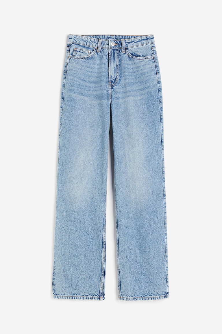 Wide Ultra High Jeans Light denim blue Ladies H&M IN