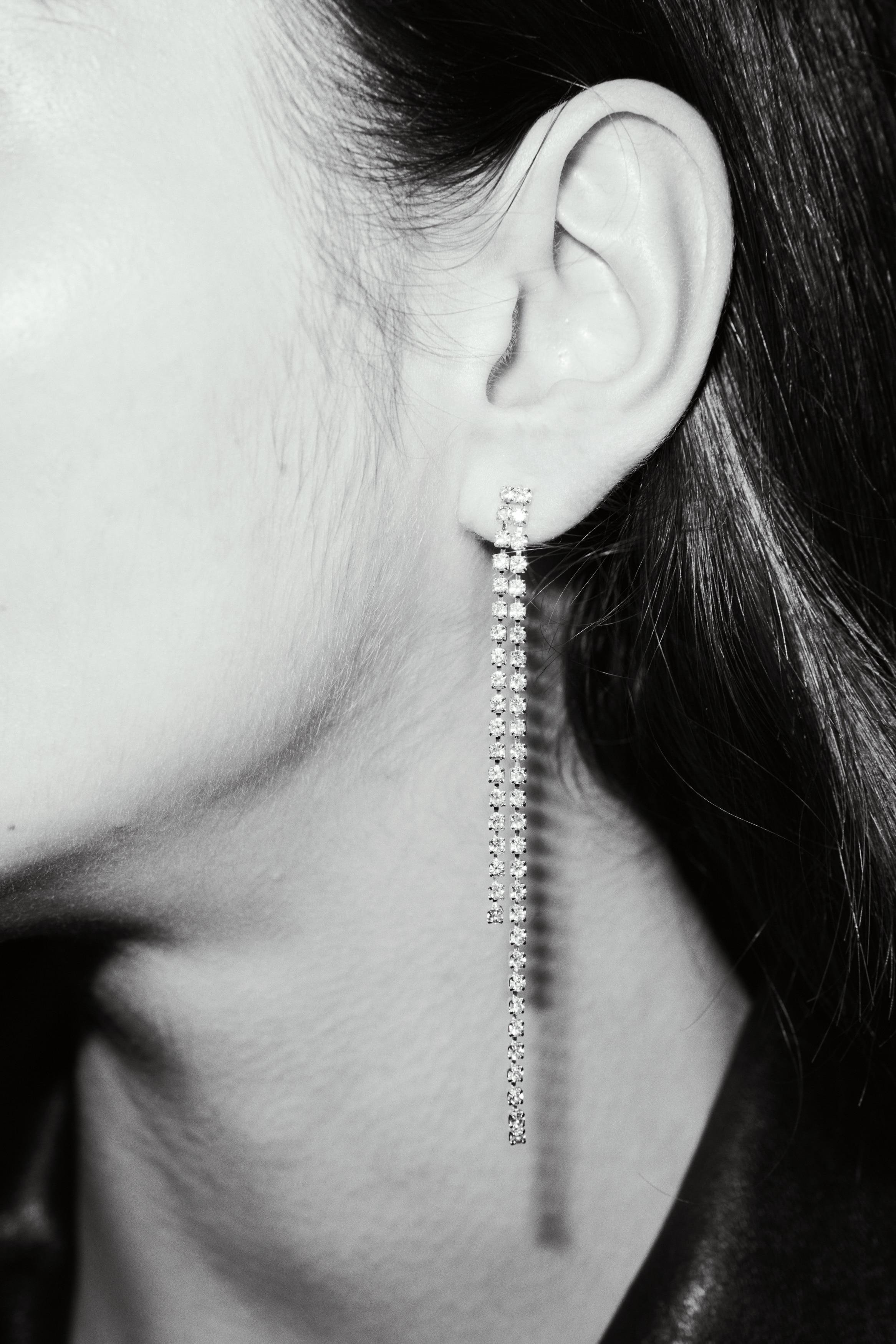 エリン  Women's Silver-colored Rhinestone Earrings | H&M CA