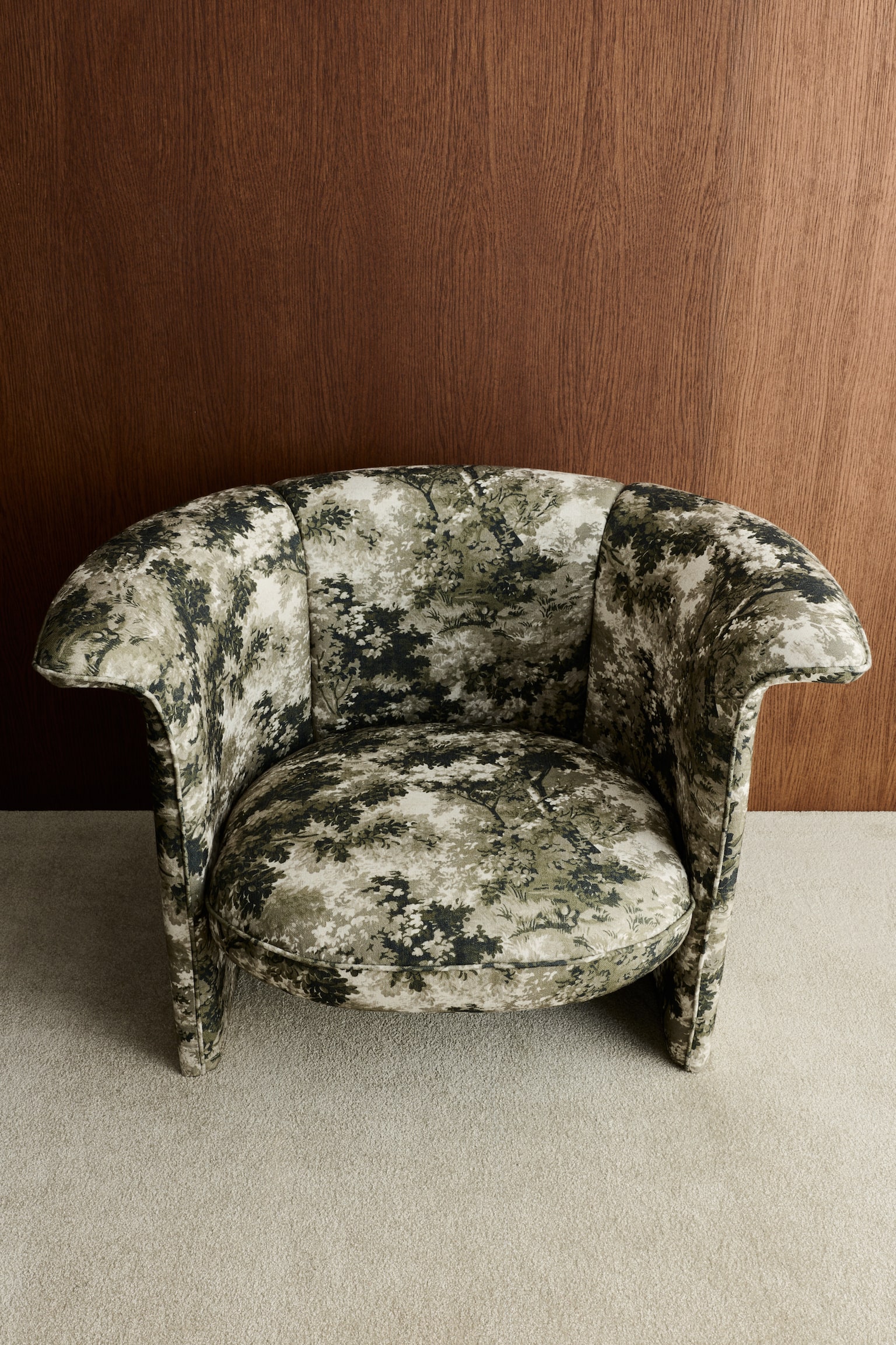 Fotoliu - Verde-închis/flori/Bej-deschis/imprimeu zebră - 2