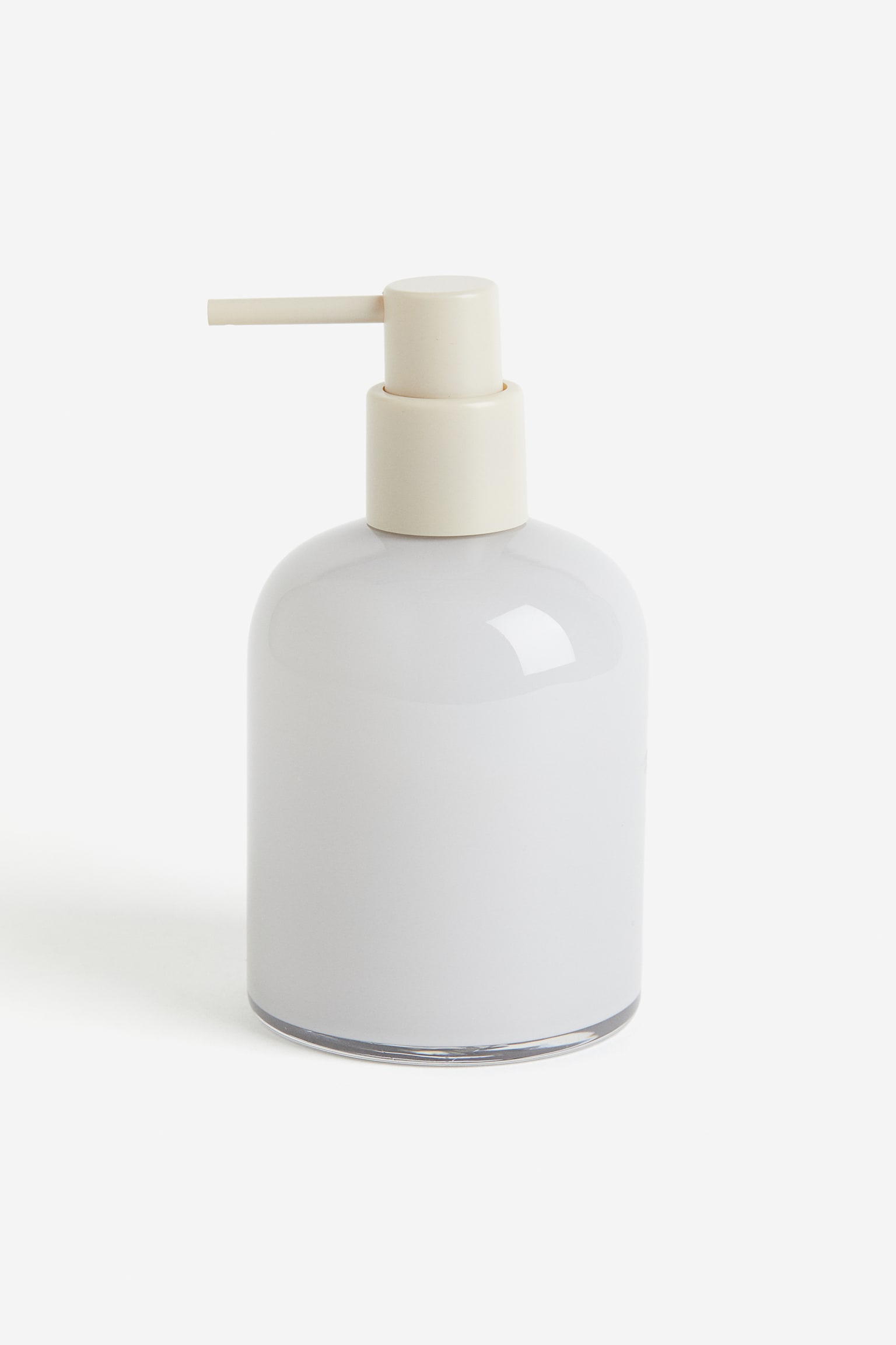 Glass soap dispenser - Light grey/White/Green - 1