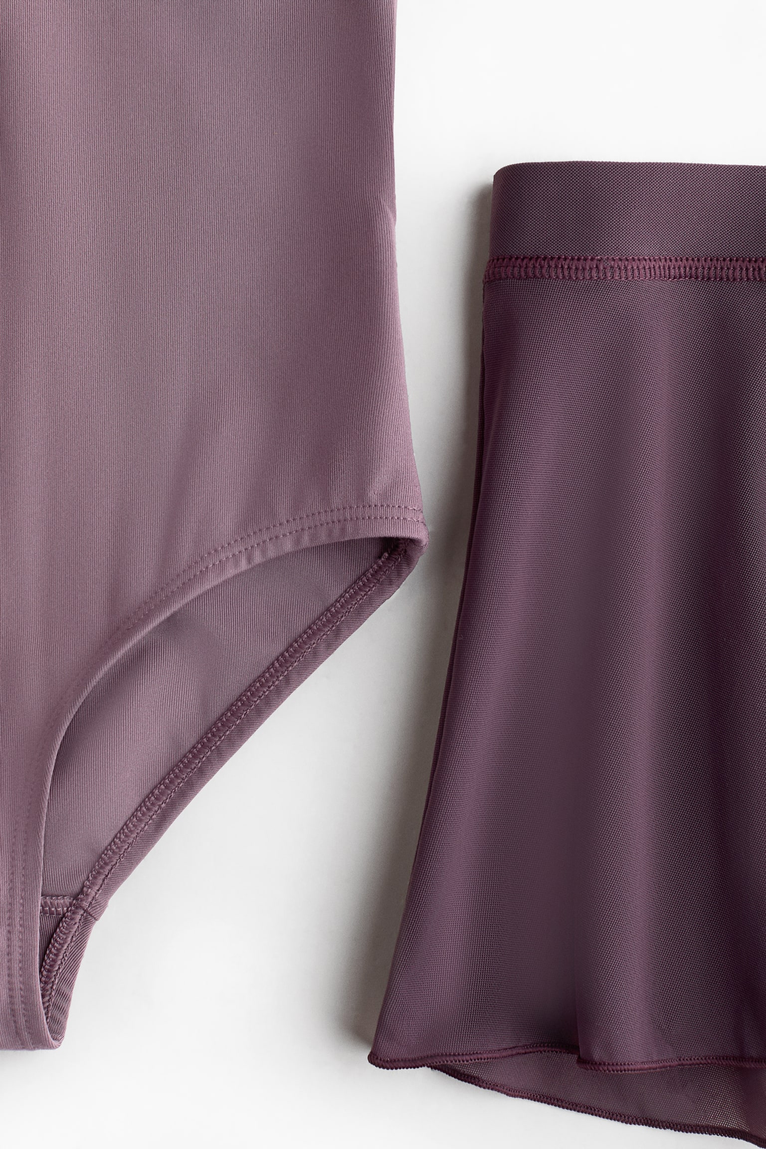 Набір із 2 виробів DryMove™ з трико і спідницею - Приглушений фіолетовий/Світло-рожевий/Чорний/Чорний/Білий - 5