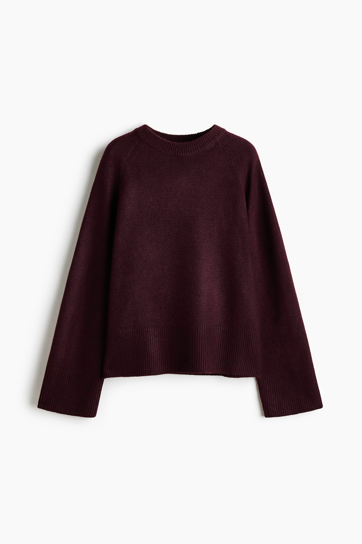 Pullover con maniche a raglan - Bordeaux/Beige chiaro/Marrone scuro