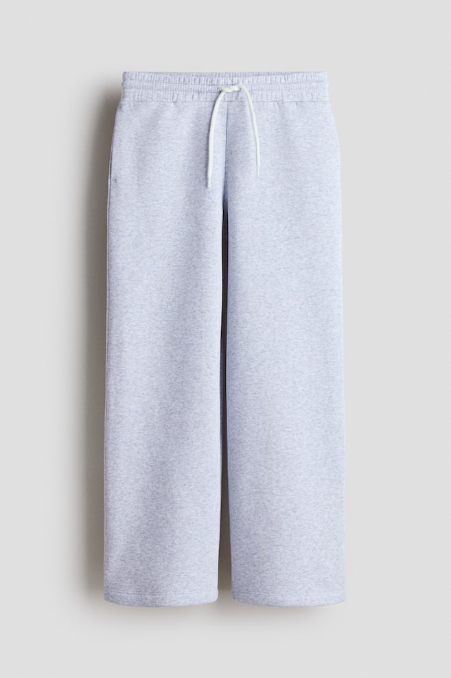 Brushed-Inside Joggers - Light gray melange - 1
