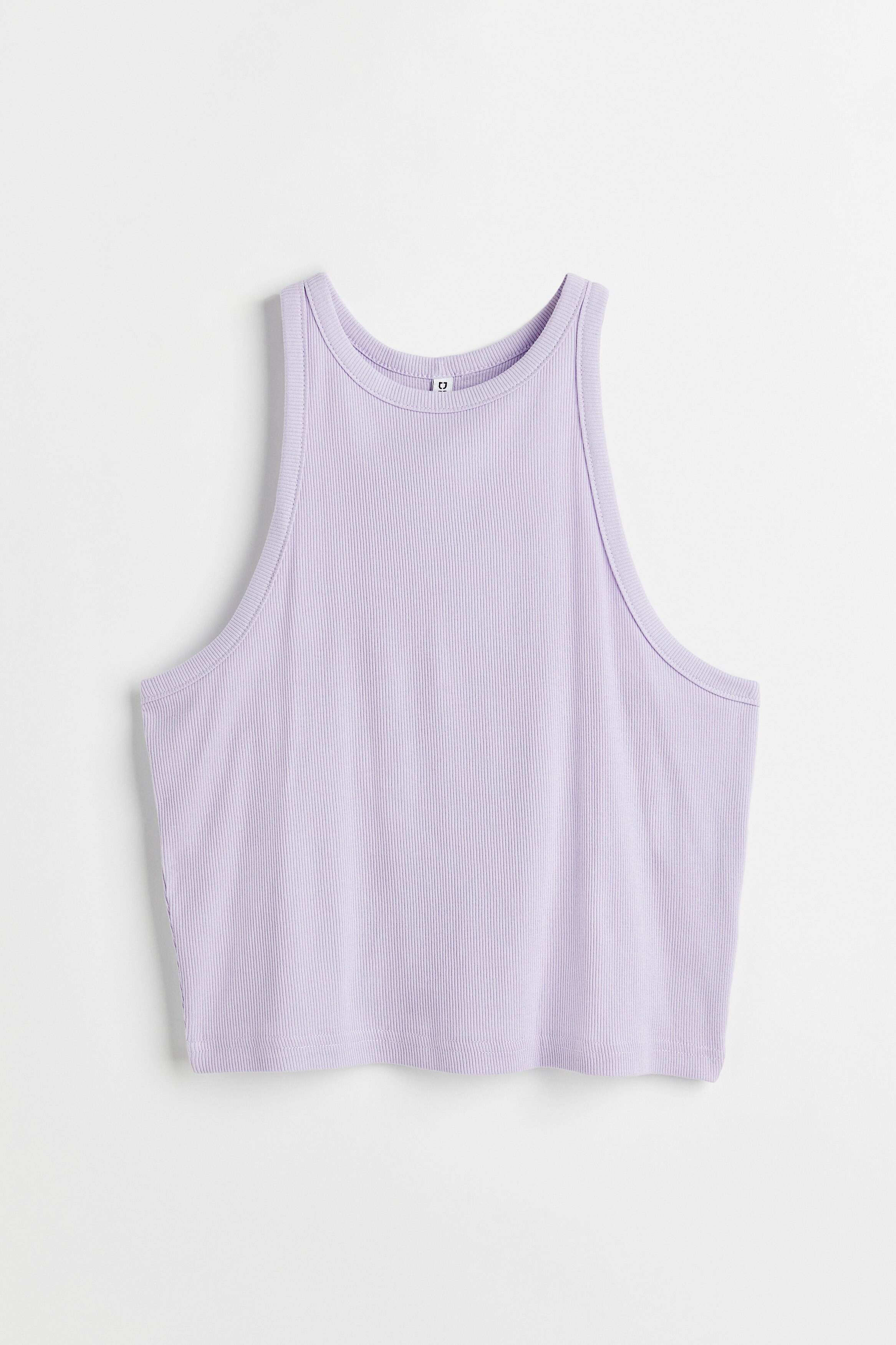 H&M+ Ribbed Tank Top - Sleeveless - Crop - White - Ladies | H&M US