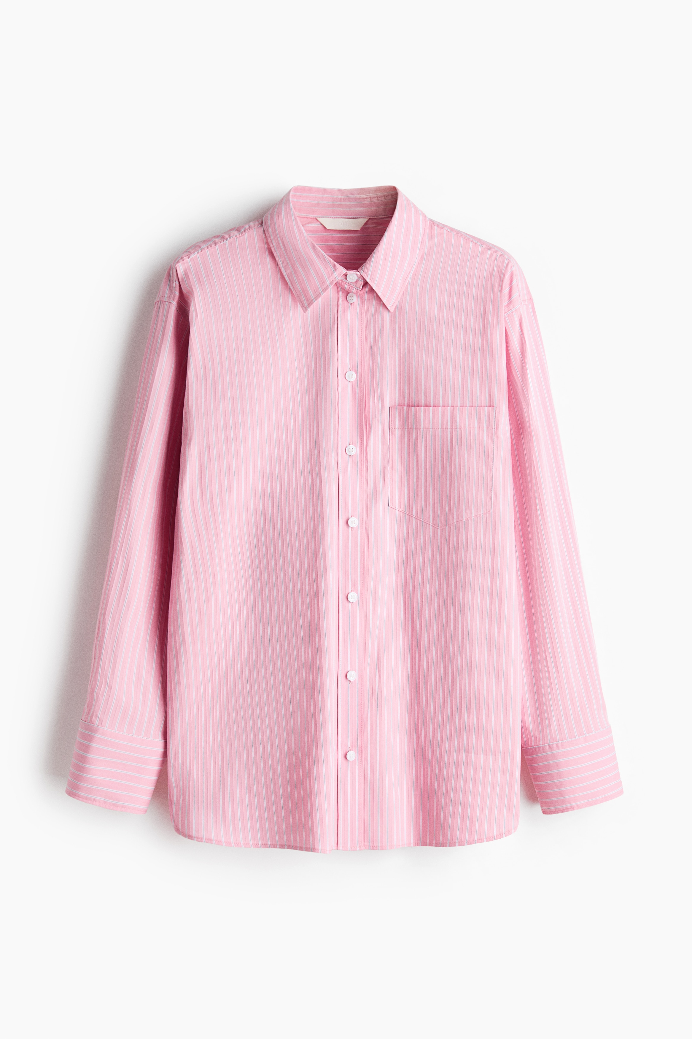 Camisa oversize - Rosa/Rayas/Blanco/Azul claro/Rayas