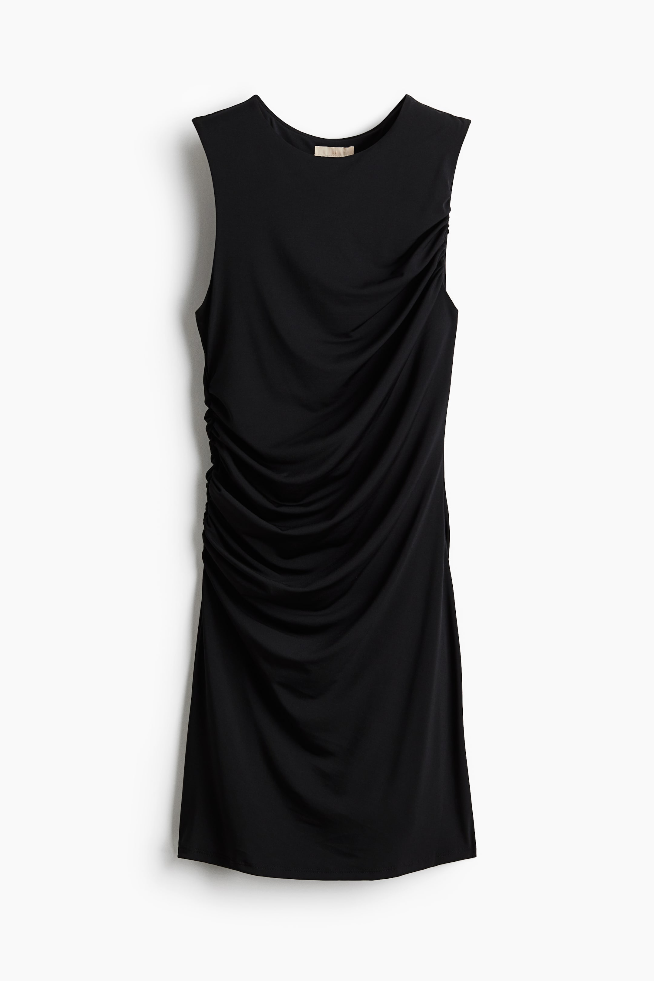 View larger image: Draped Microfibre Dress - Black - Ladies | H&M AU 1