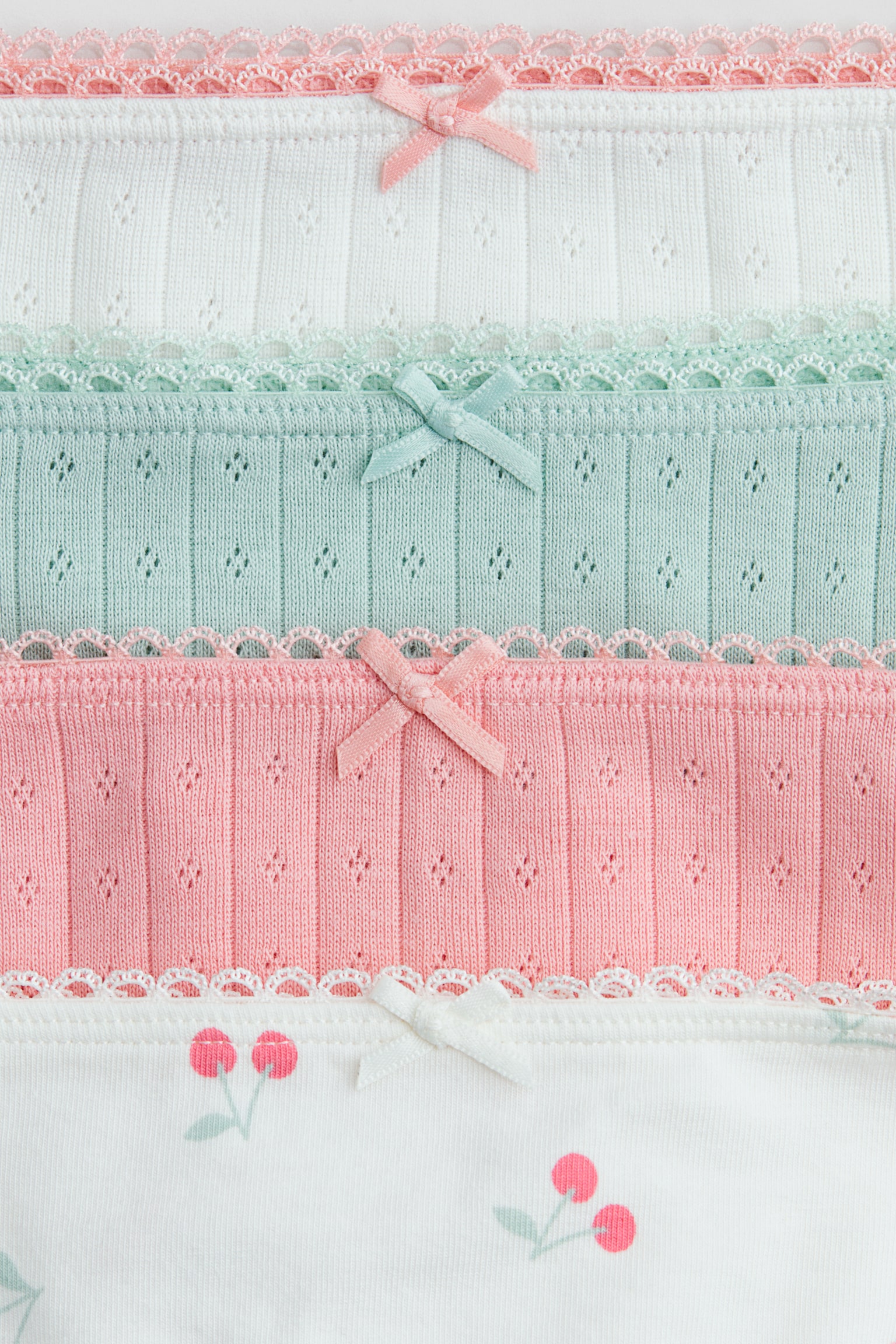 5-pack cotton briefs - Cream/Cherries/Cream/Floral - 3