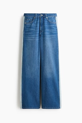 Wide Regular Jeans med revärer