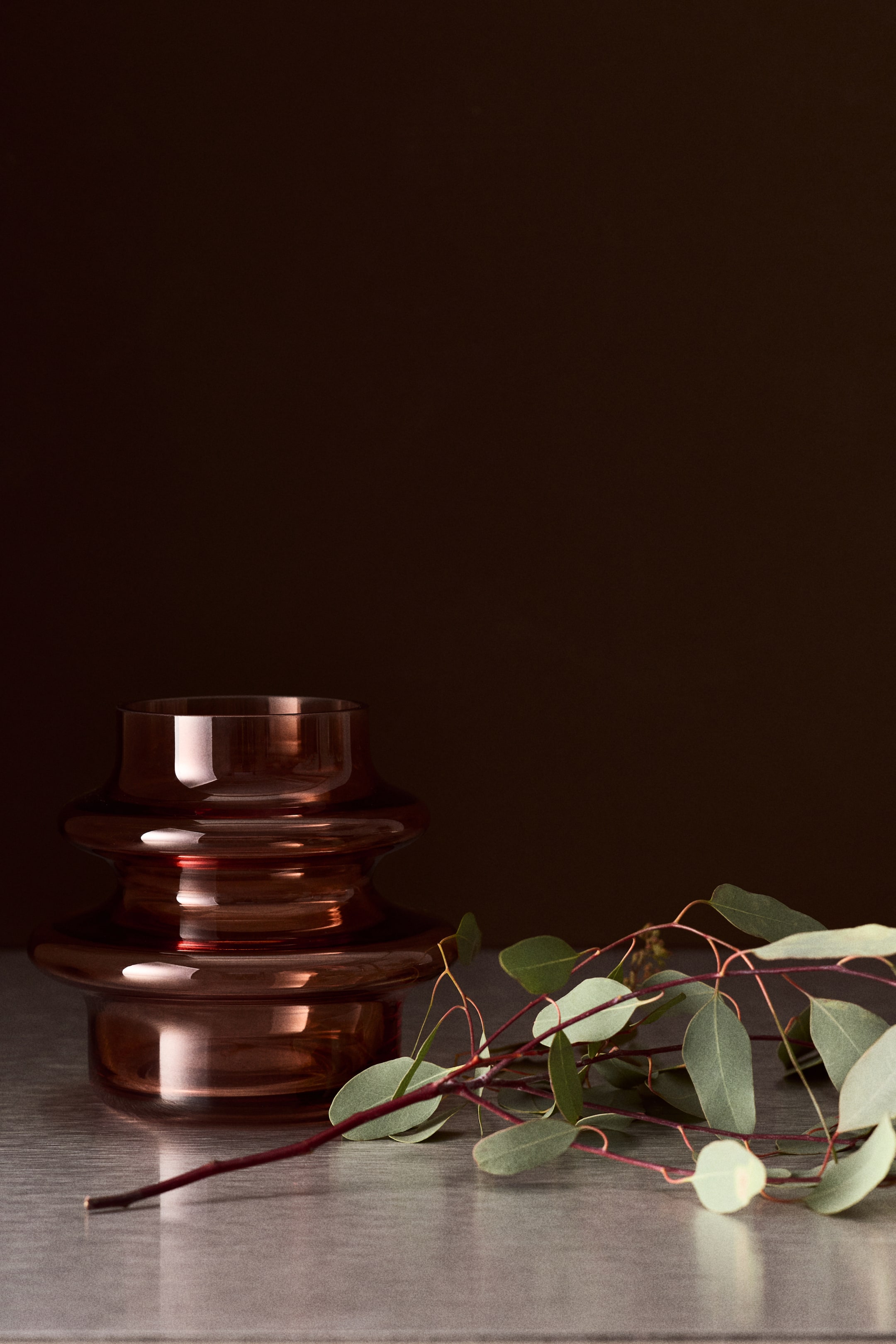 Visa större bild: Låg glasvas - Rosa | H&M SE 1