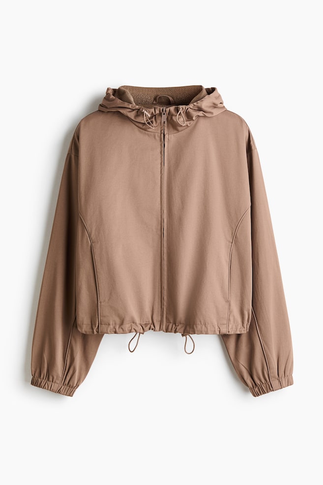 Hooded Windbreaker - Beige - 1