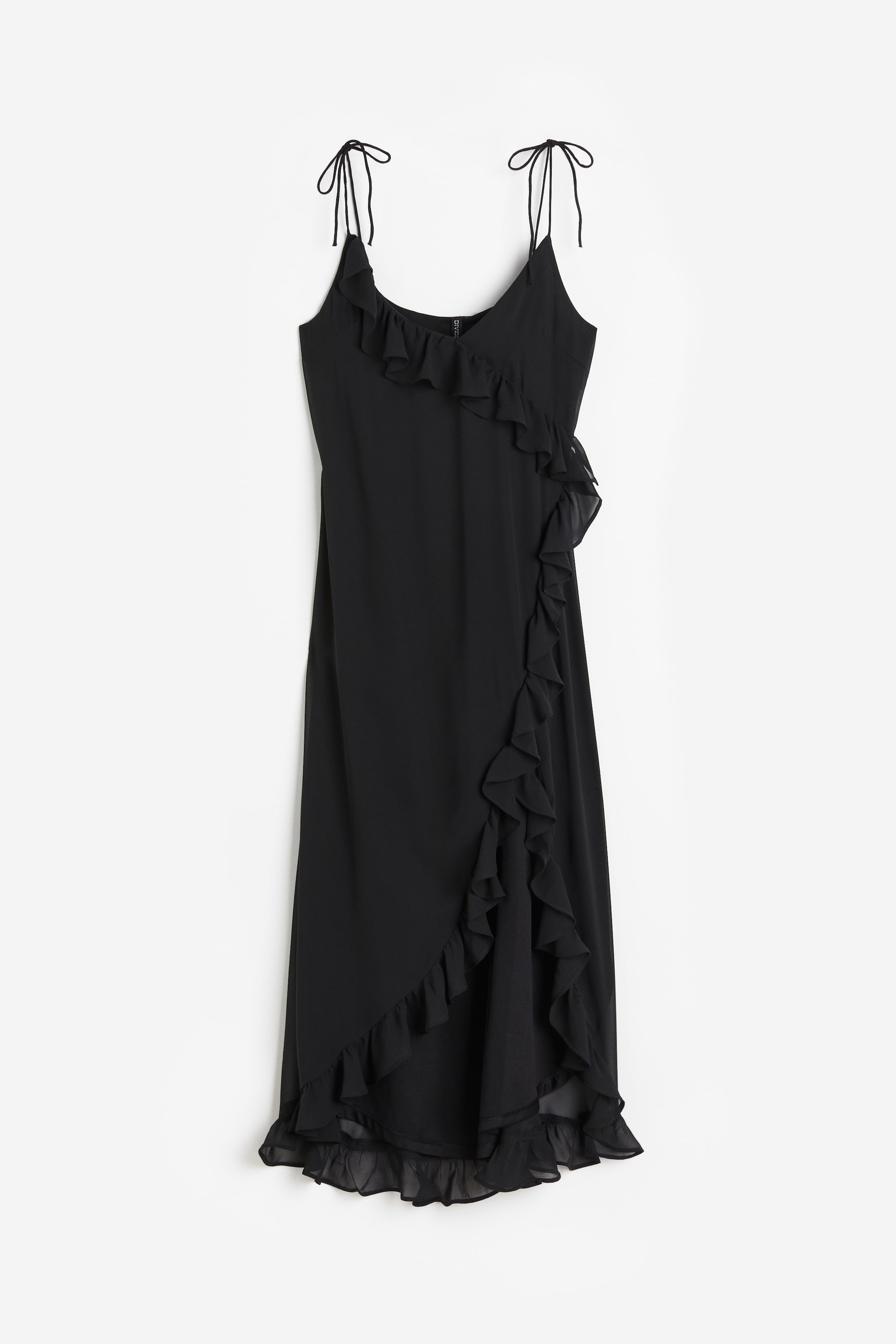 Ruffle-trimmed Chiffon Dress