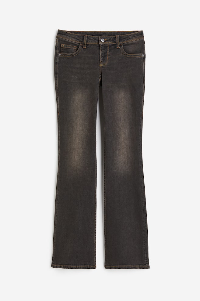 Flared Low Jeans - Brun/Washed out/Mørk denimblå/Mørk denimblå/Sort - 2