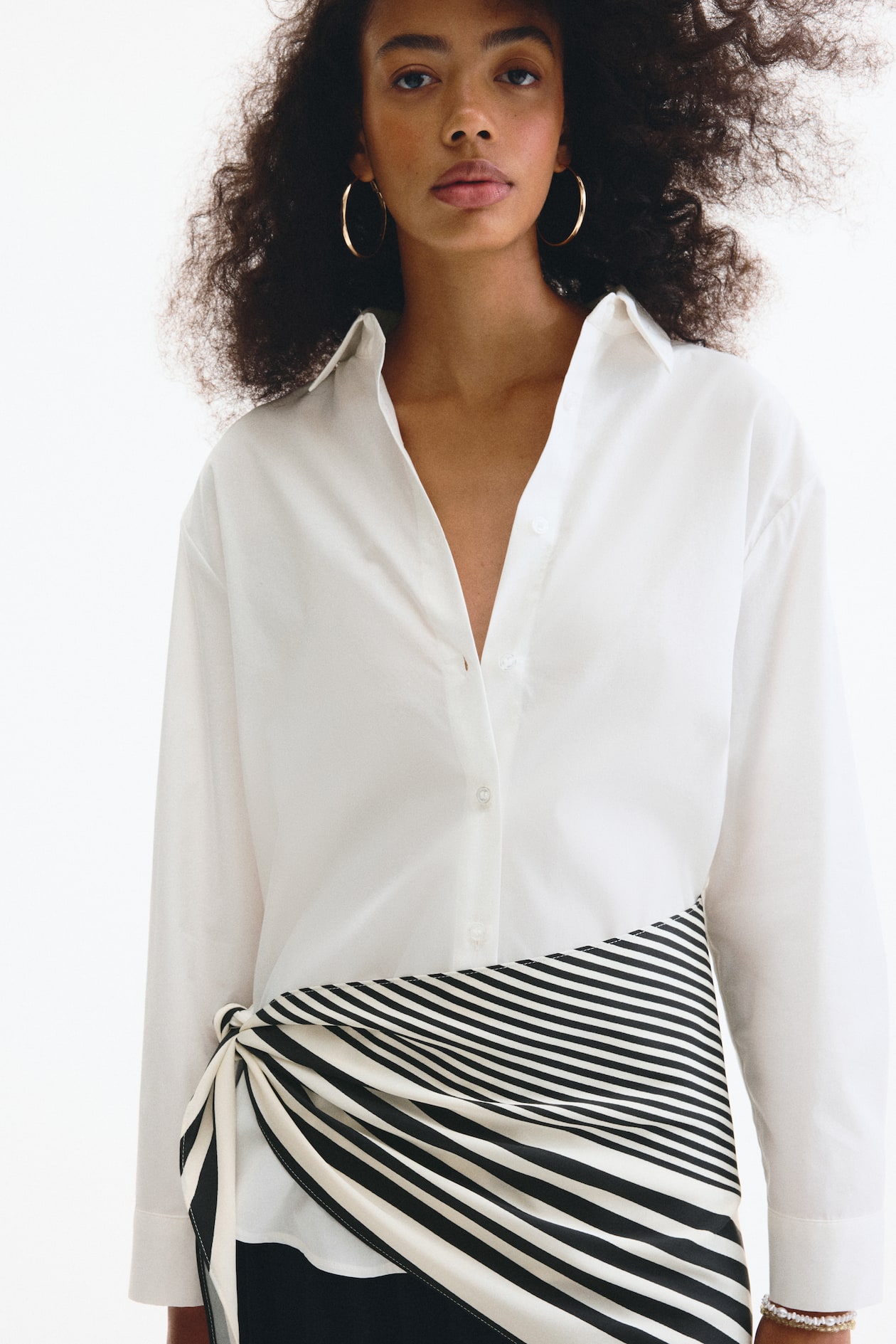 Scarf-Detail Shirt - image 3