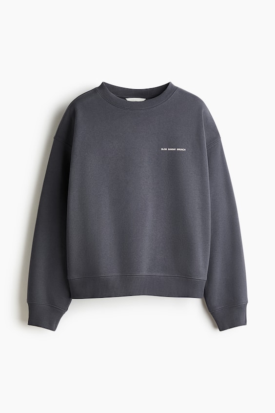Женские худи H&M Sweatshirt with Text Motif