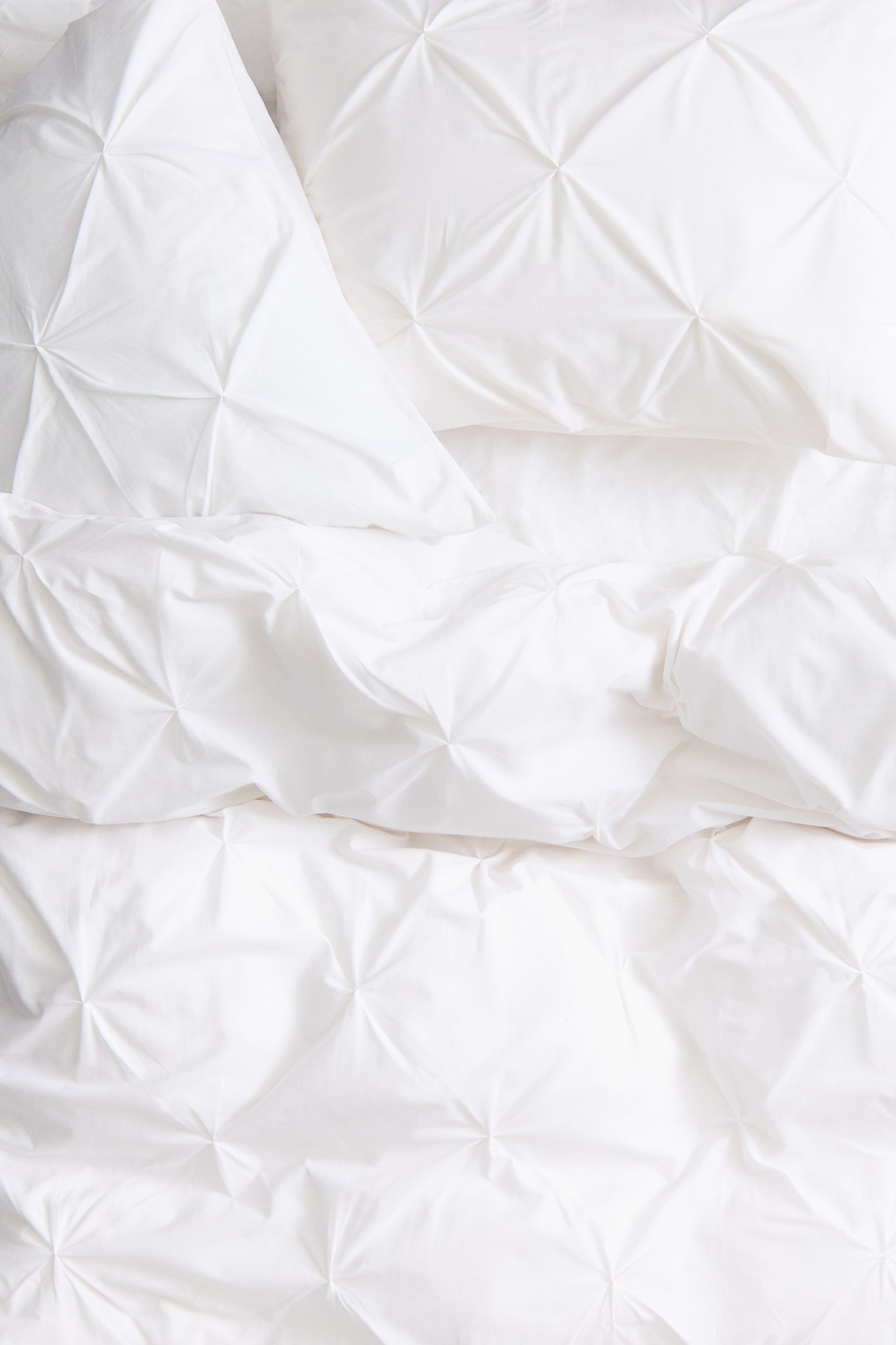 Pintucked double/king duvet cover set - White - 3
