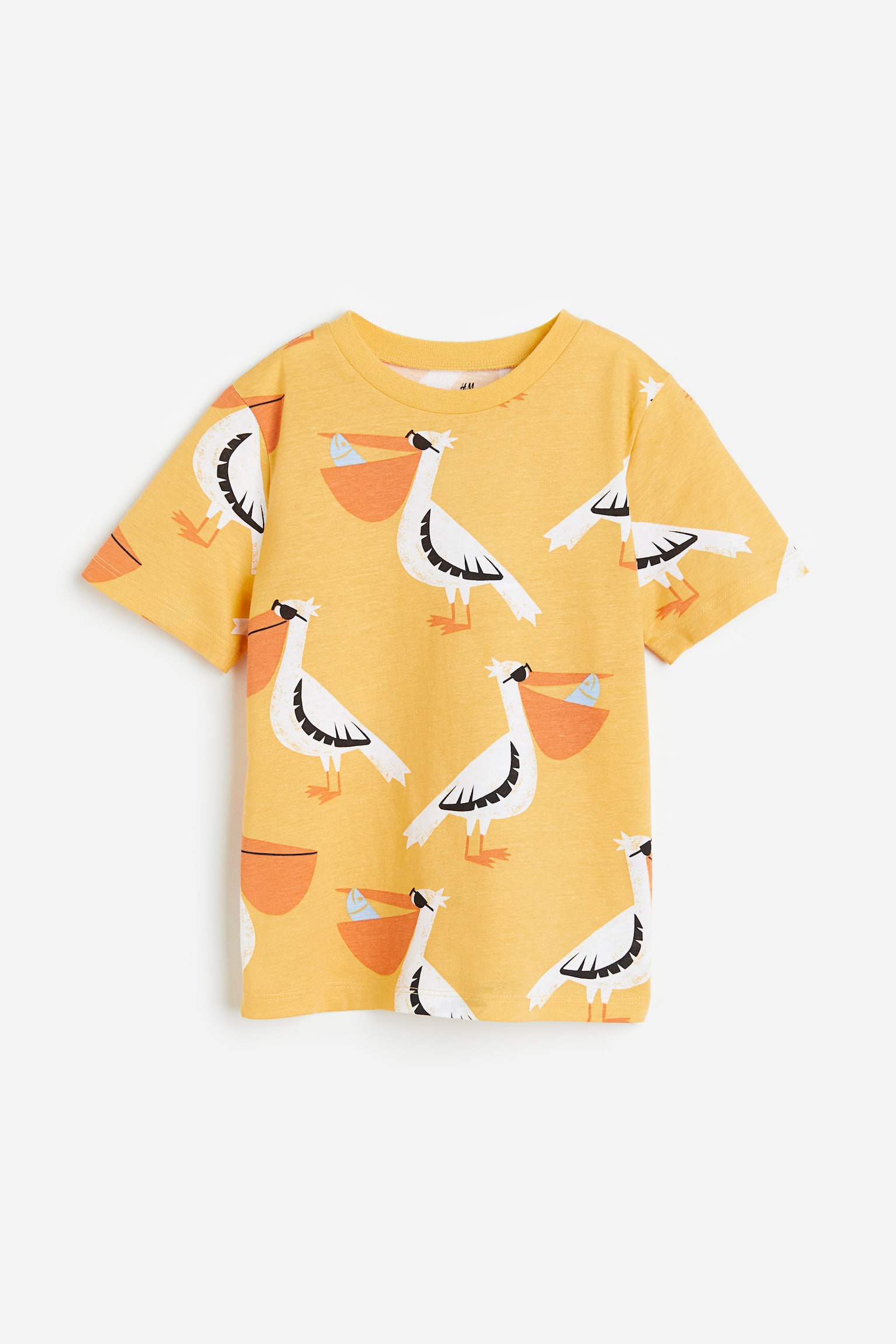 Cotton Tee - Yellow/Pelicans/Light green/Crocodile - 1