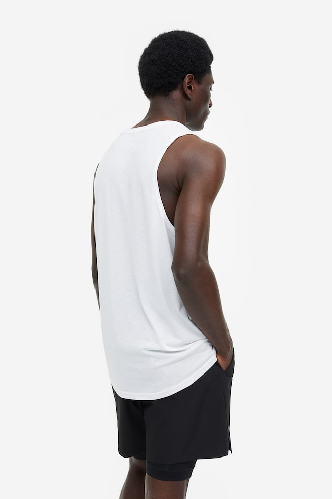 DryMove™ Sports vest top - White/Black/Coral/Light brown - 5