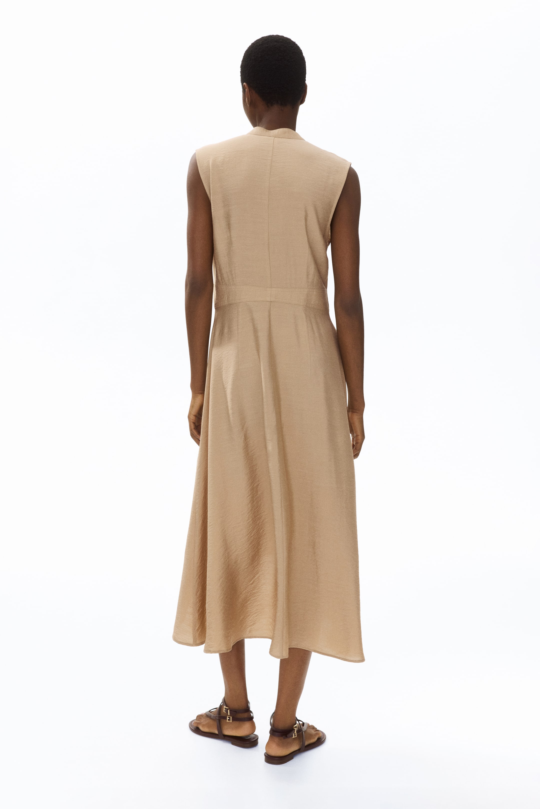 Robe chemisier avec ceinture à nouer