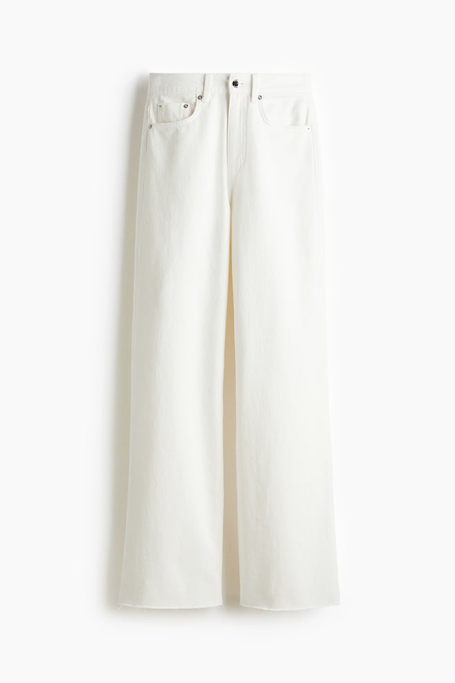 Wide High Jeans - White/Washed black - 1