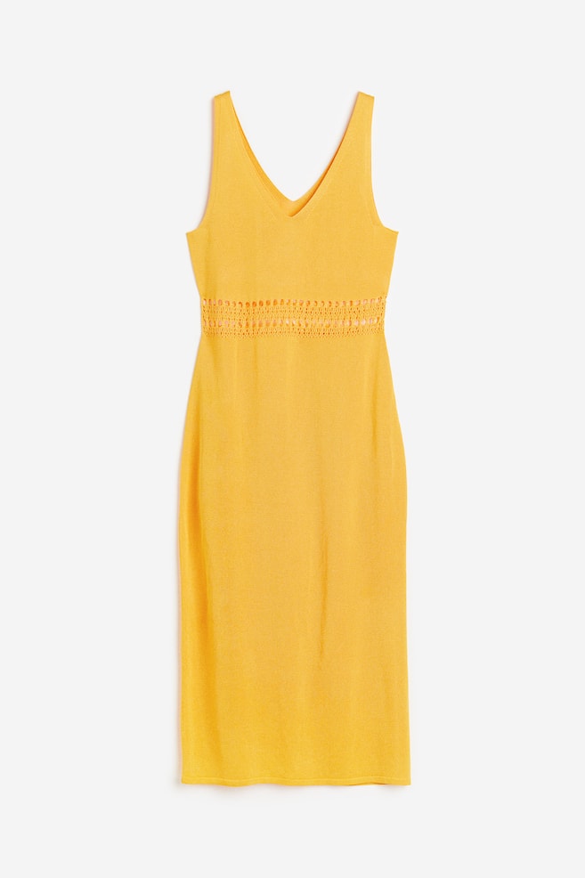 Fine-knit dress - Yellow - 2
