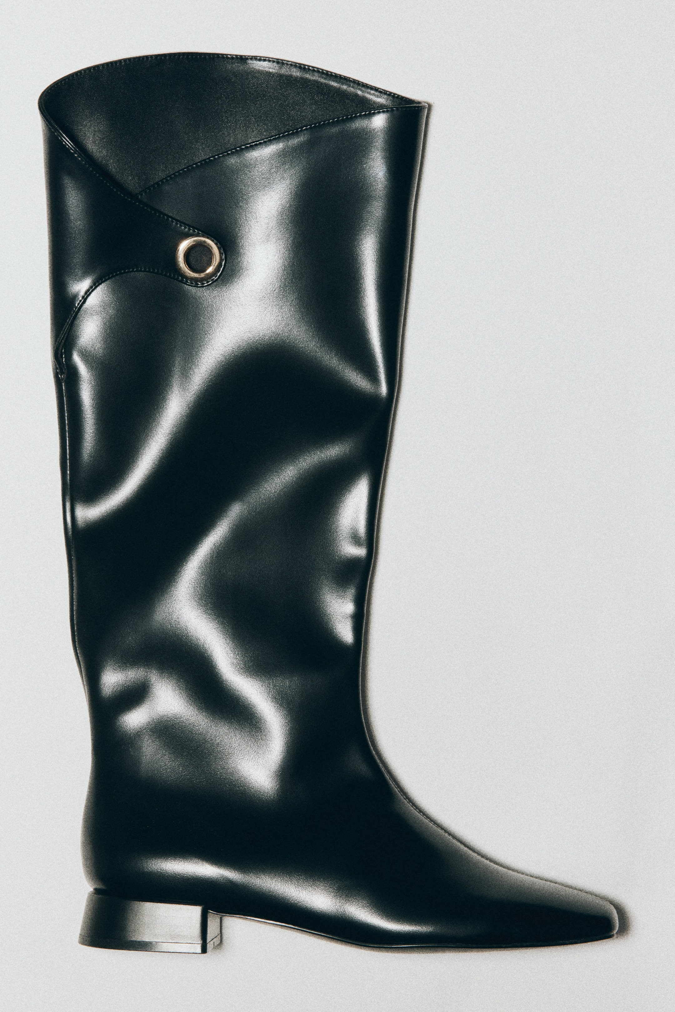 View larger image: Metal-Detail Knee-High Boots - Black - Ladies | H&M CA 1