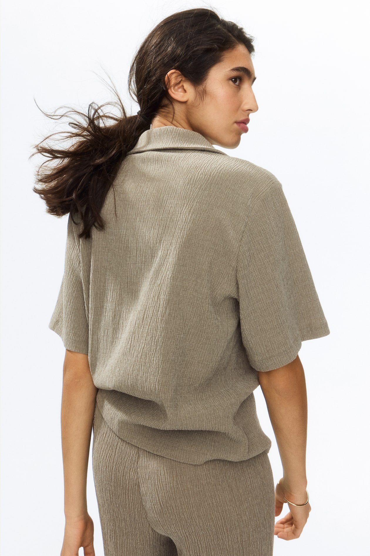 Crinkled Polo Shirt - image 4