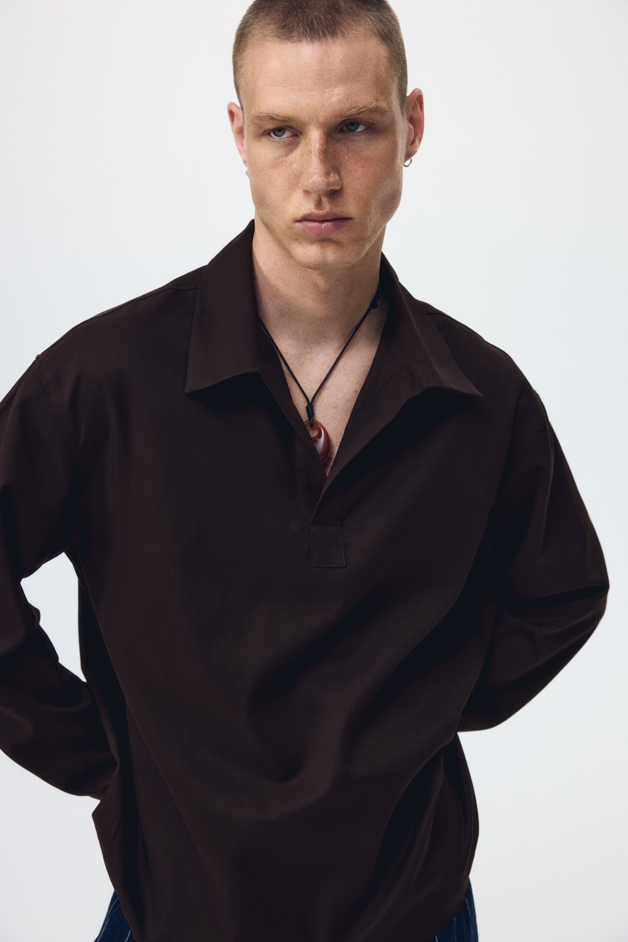 Relaxed-Fit Pullover Shirt