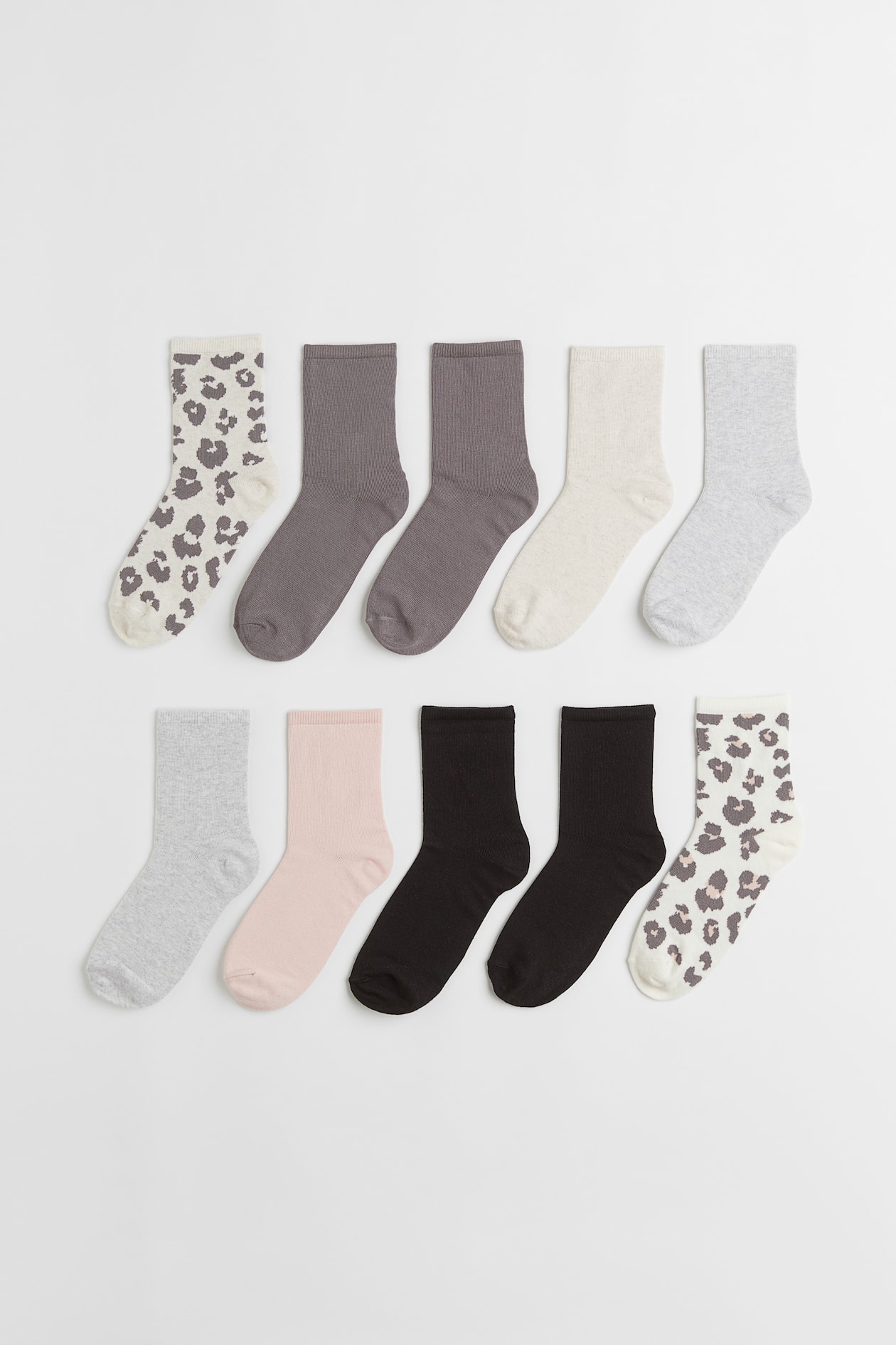 10-pack Socks - White/leopard print - Kids | H&M US