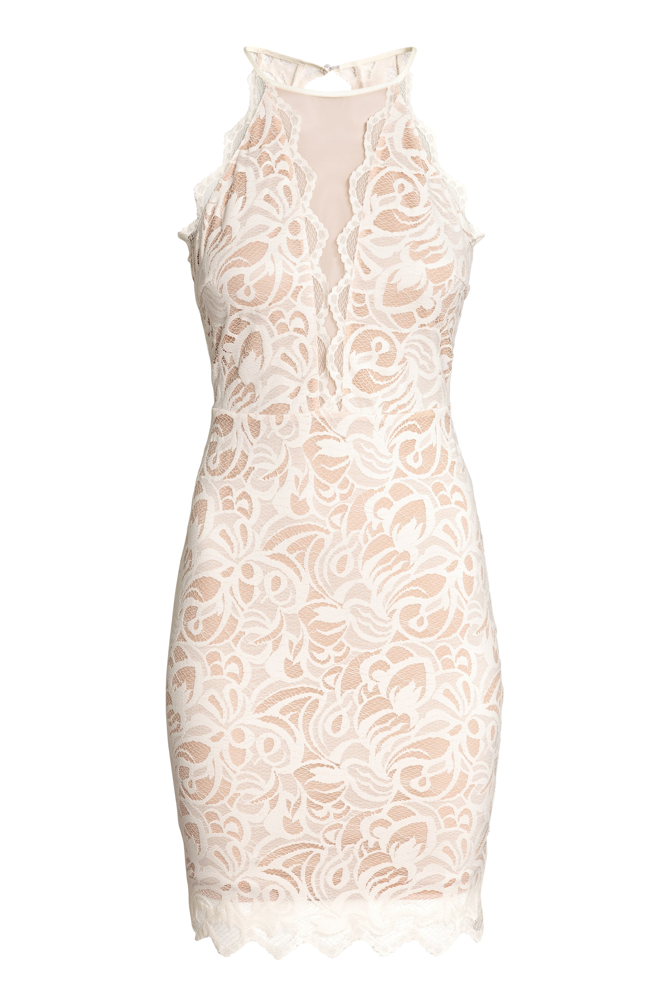 View larger image: Short lace dress - Natural white - Ladies | H&M GB 1