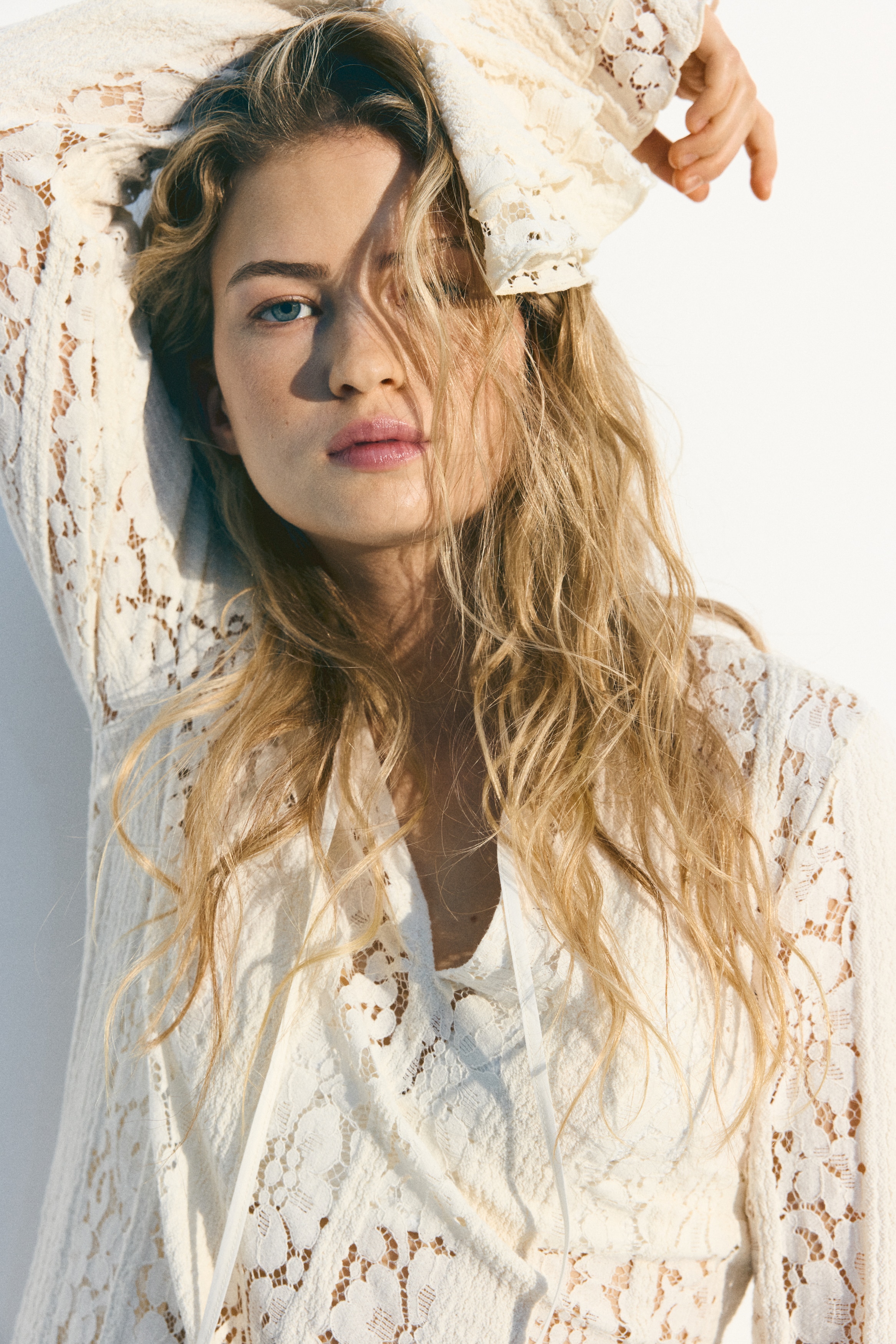 Women's Cream Lace-Detail Maxi Dress | H&M US
