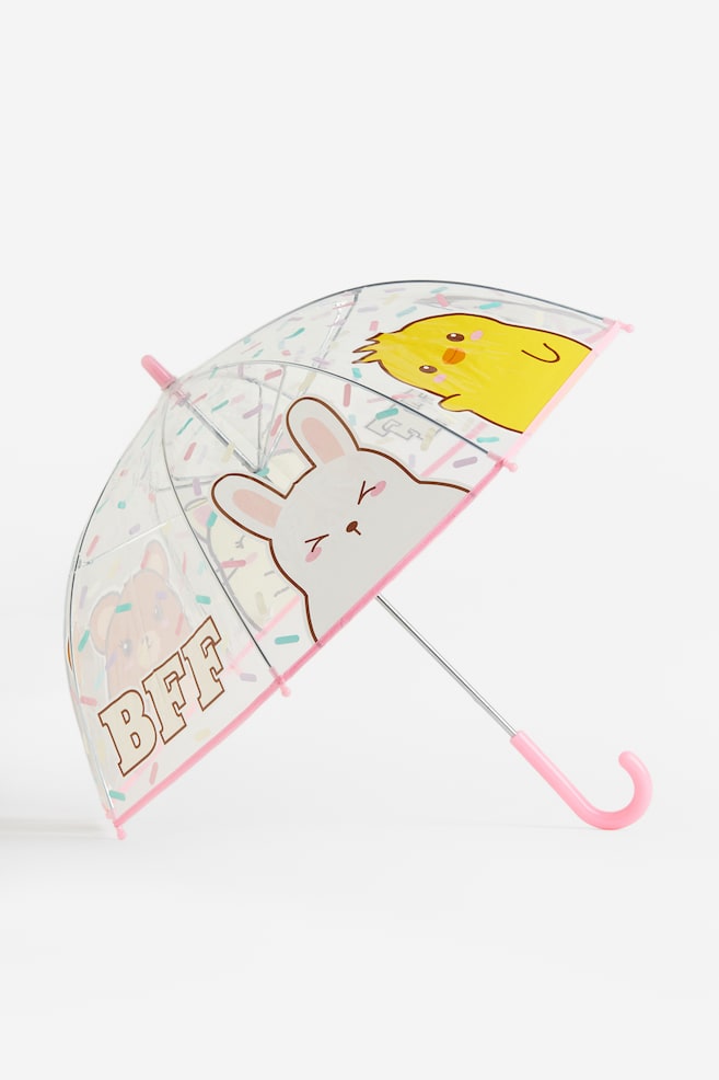 Paraply med trykk - Transparent/BFF - 1