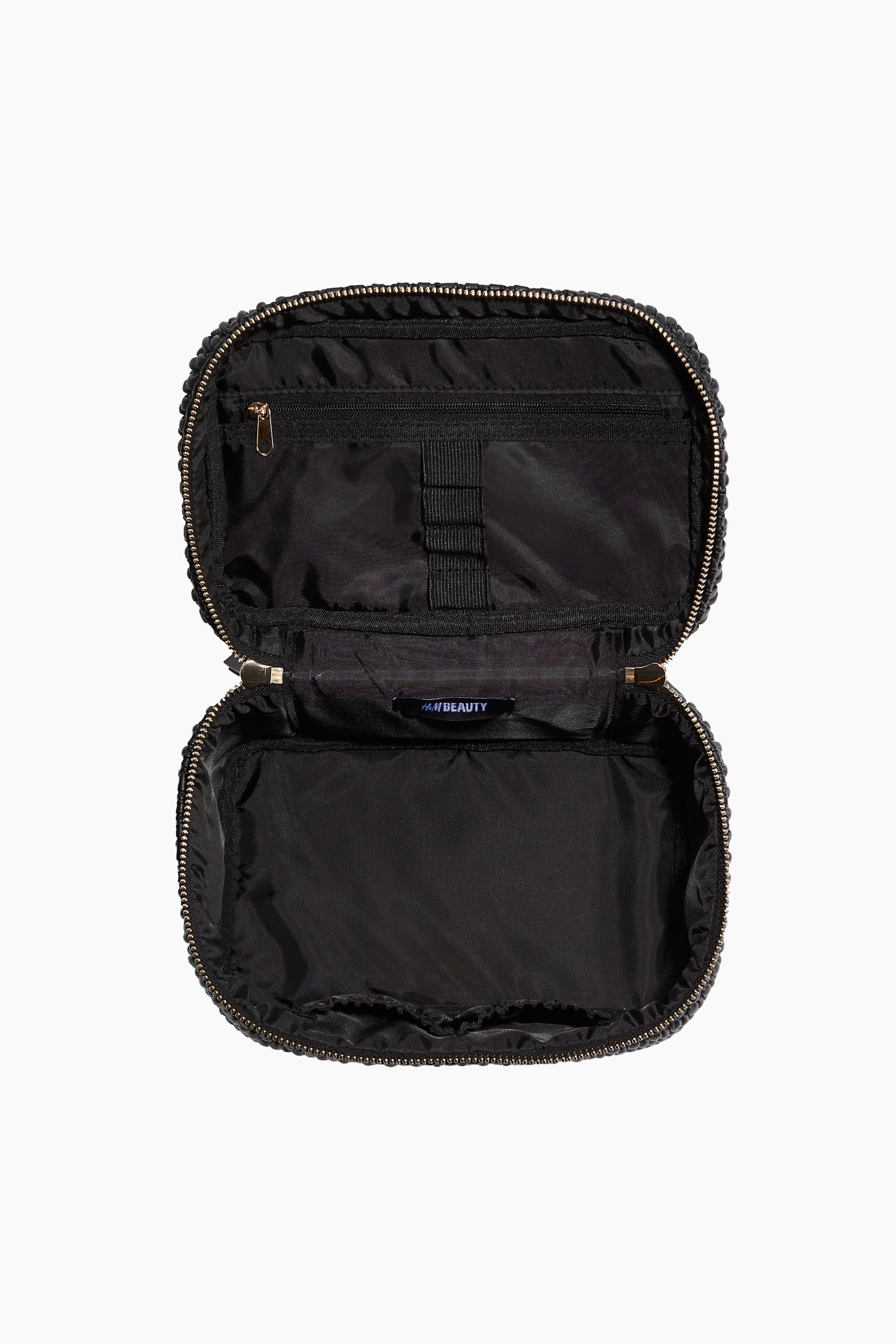 Женская сумка H&M Quilted Boxy Makeup, цвет: Чёрный — фото 3
