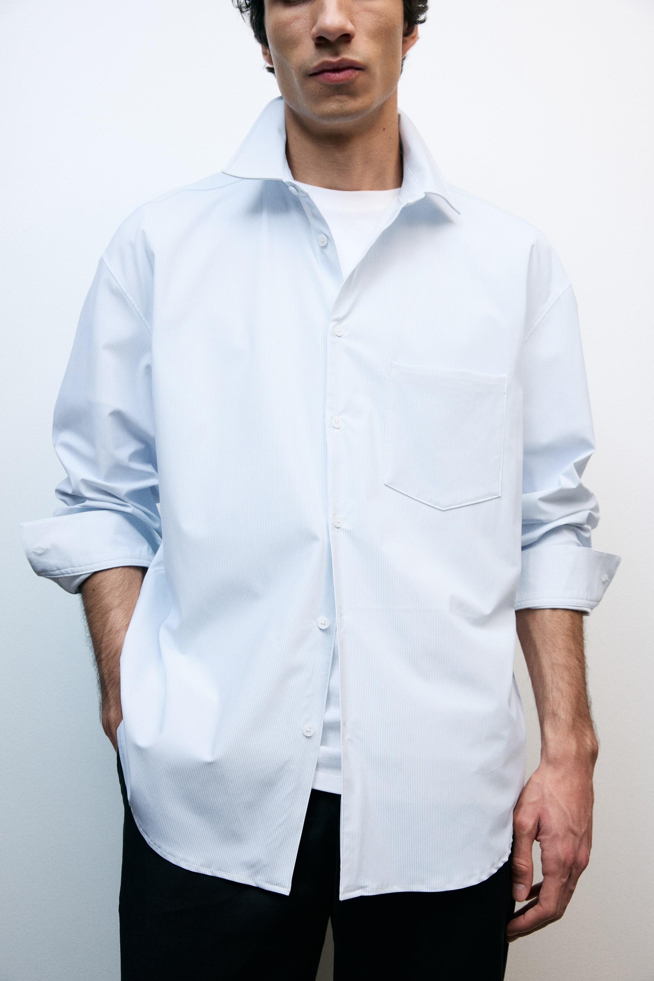 View larger image: Cooling Loose-Fit Shirt - Light blue - Men | H&M US 1