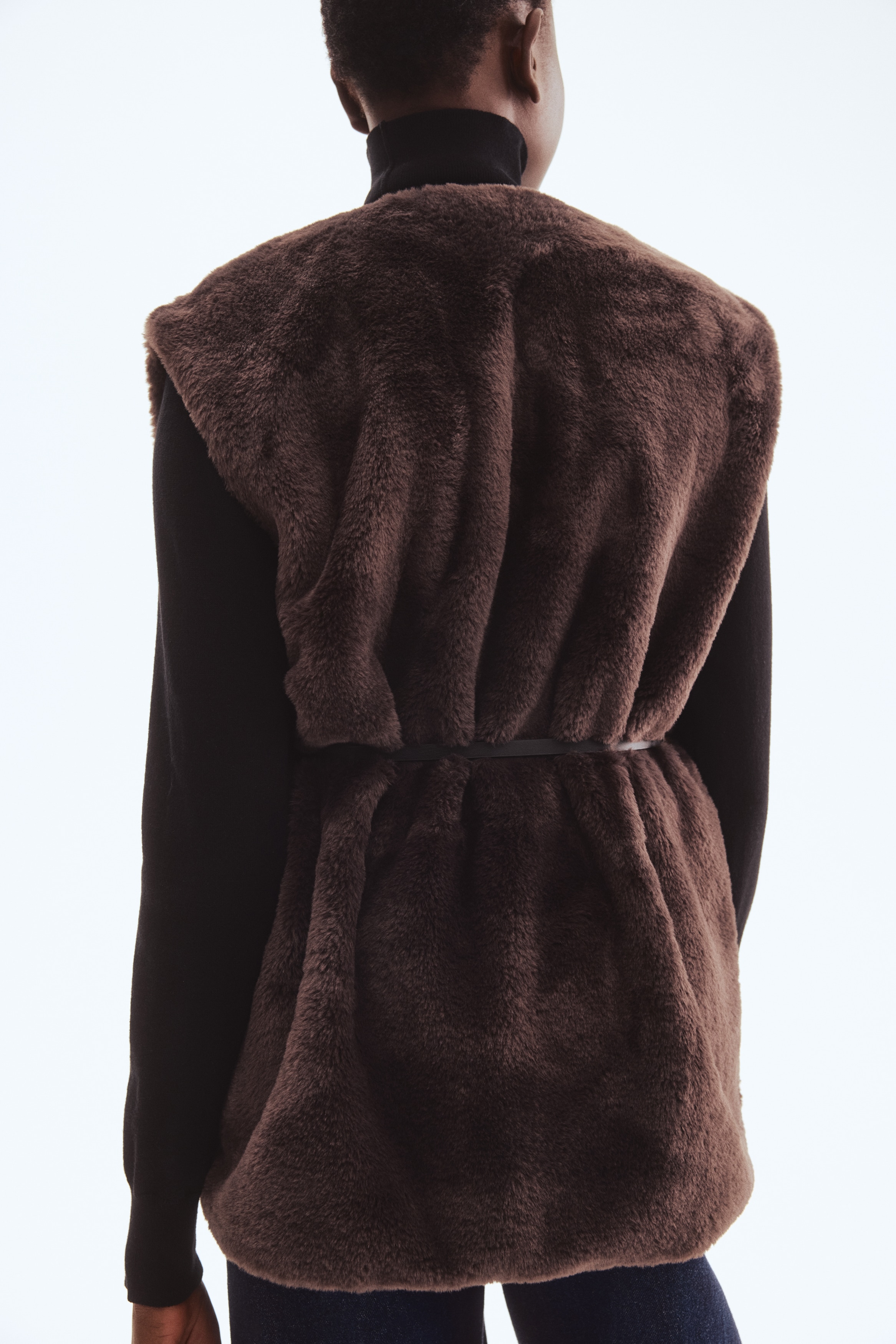 Women's Dark brown Belted Vest | H&M CA