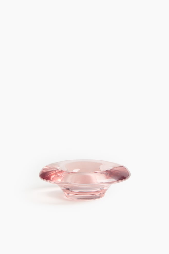 Ljushållare i glas - Rosa/Transparent - 1