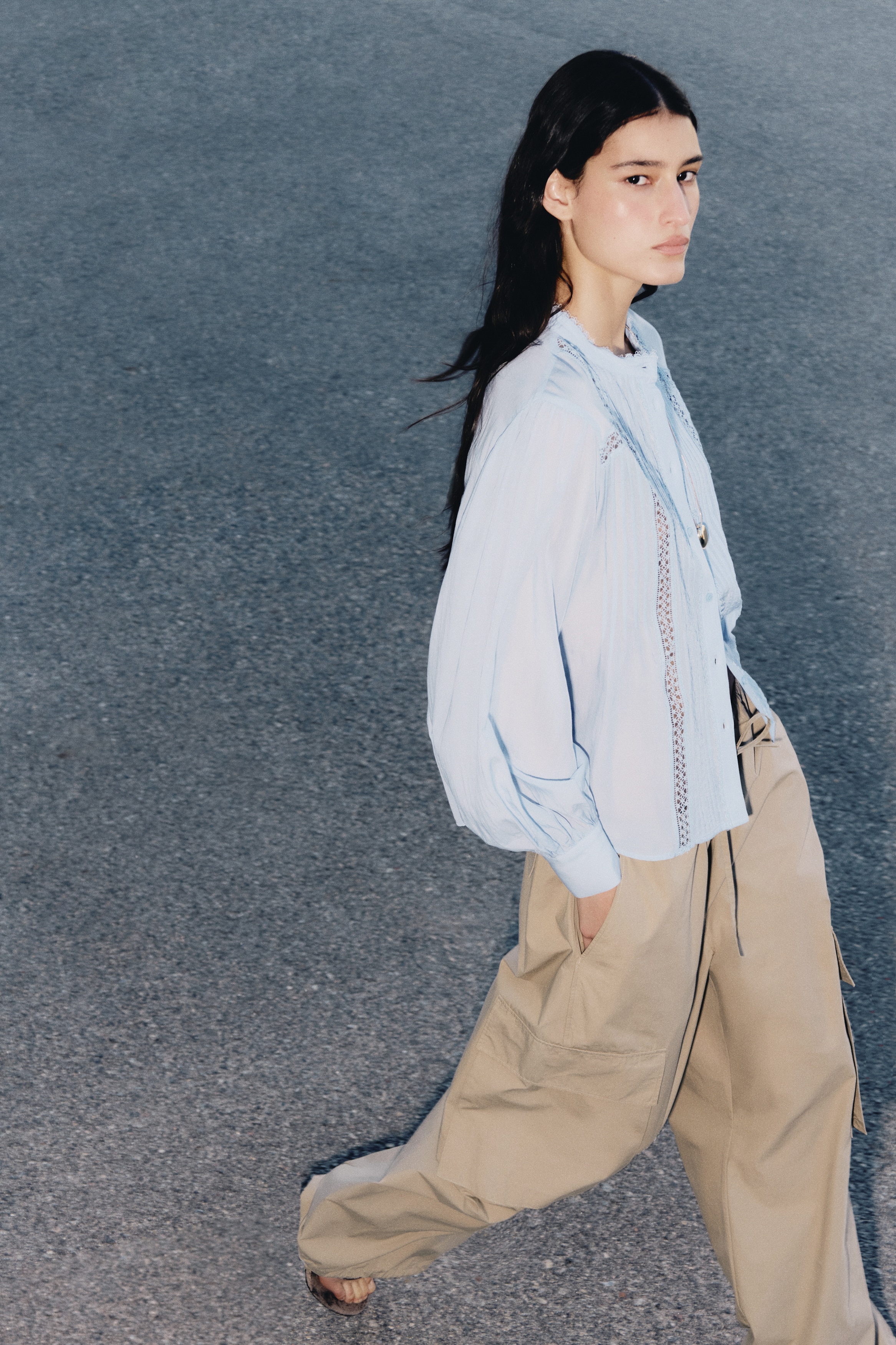 Lace-Inset Blouse - thumbnail 8