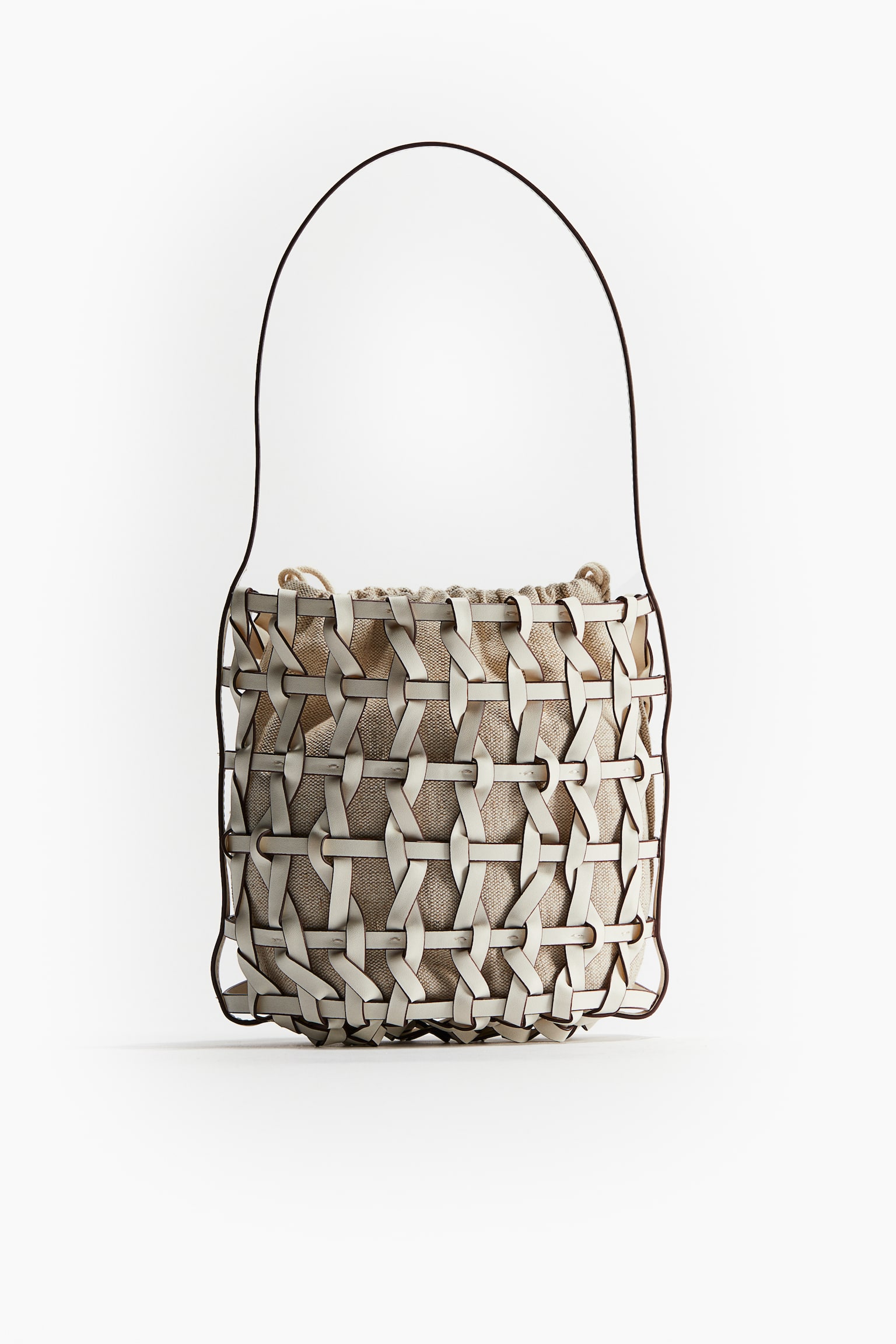 Latticework Bucket Bag - White - 2